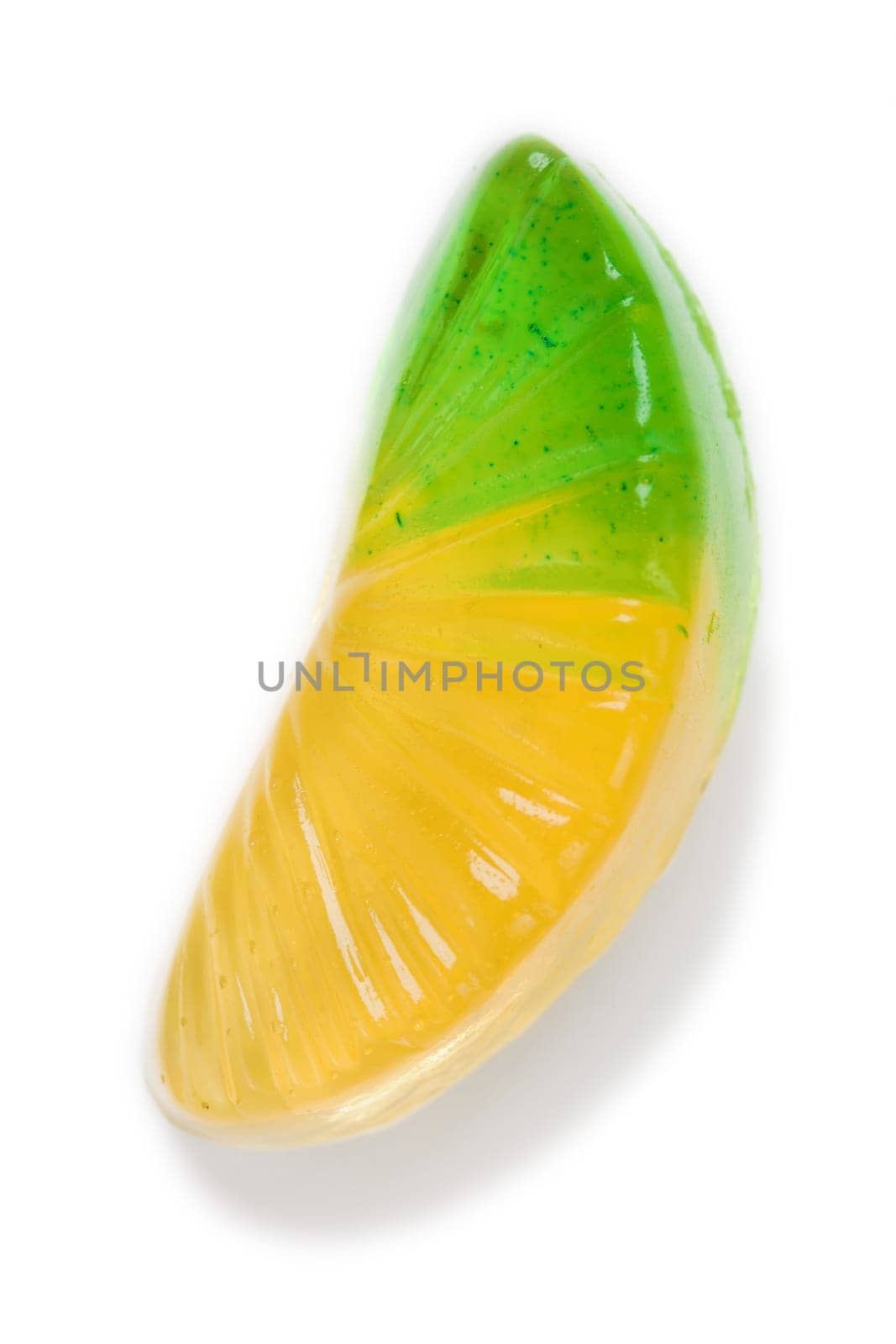 figure of chewing marmalade on white background