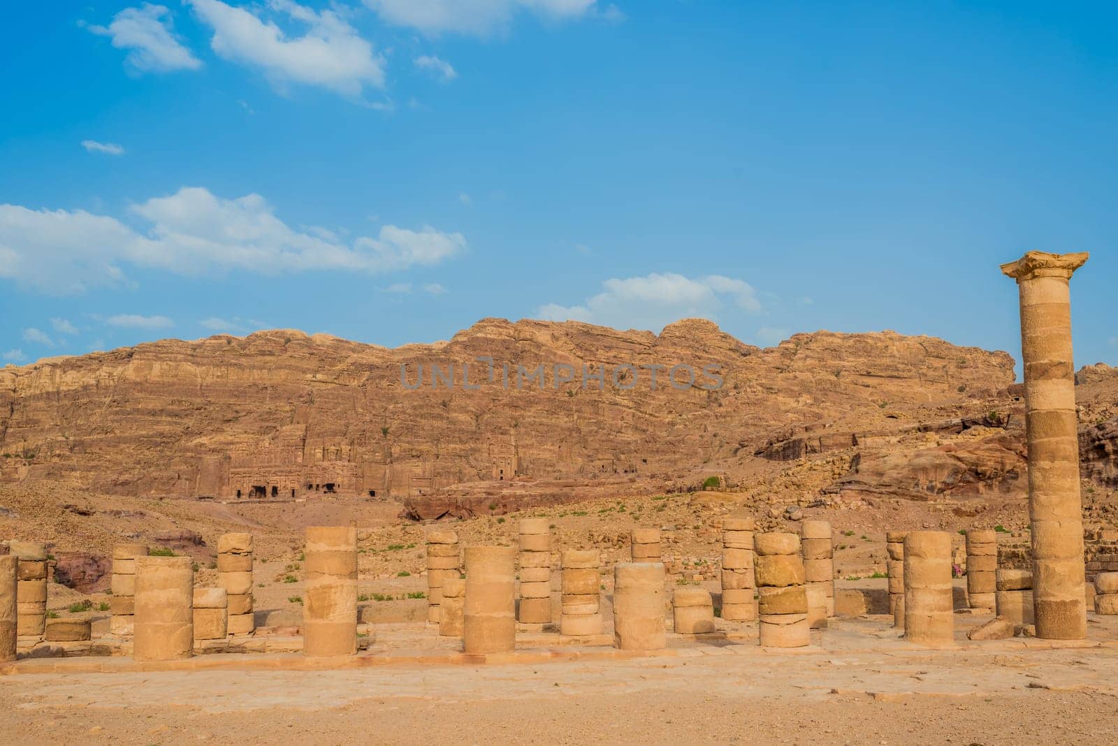 roman temple in nabatean petra jordan middle east