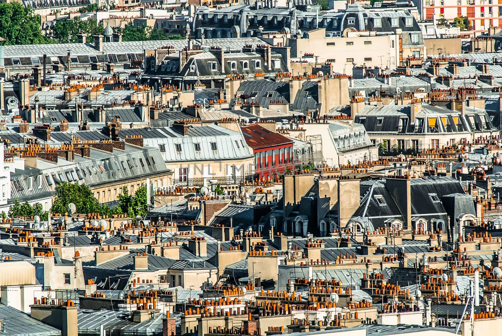 aerial view cityscape of Paris in france