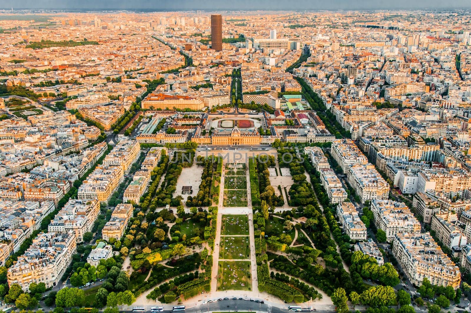 aerial view cityscape of Paris in france