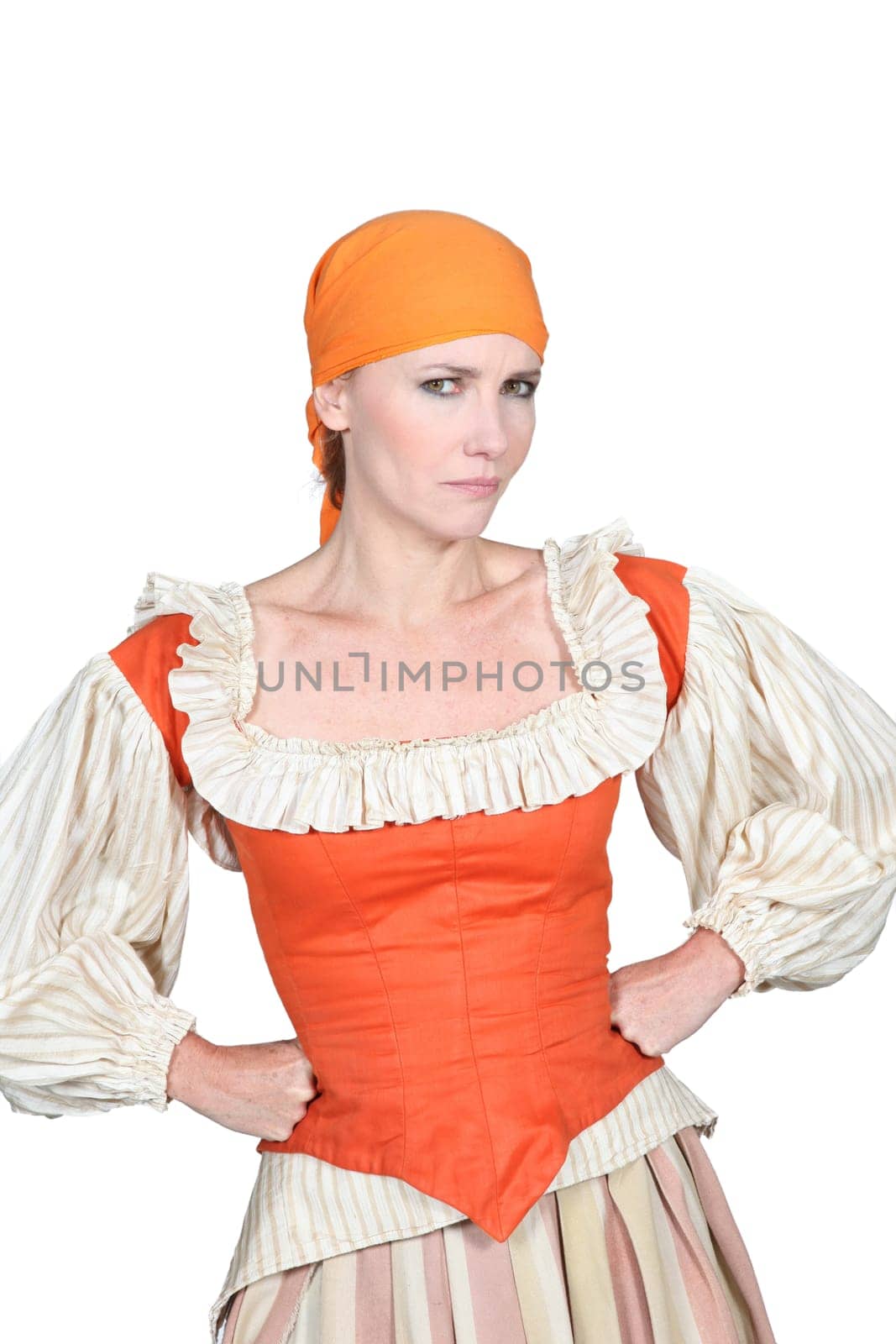 woman dressed as maidservant