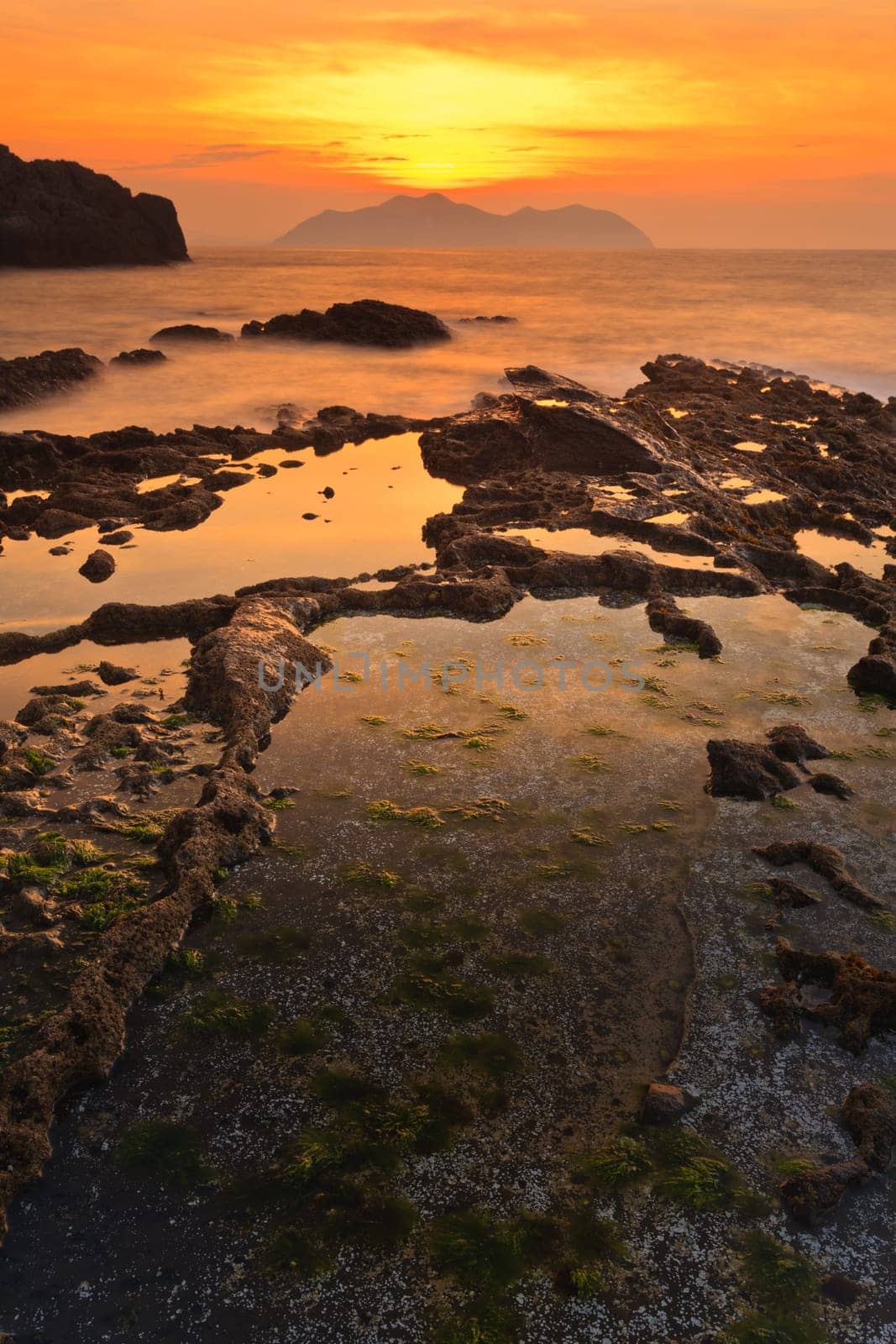 Amazing seascape sunset, Sonabia, Cantabria, Spain