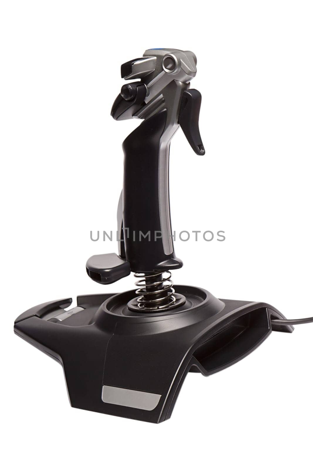 joystick for aircraft simulator isolated on a white background