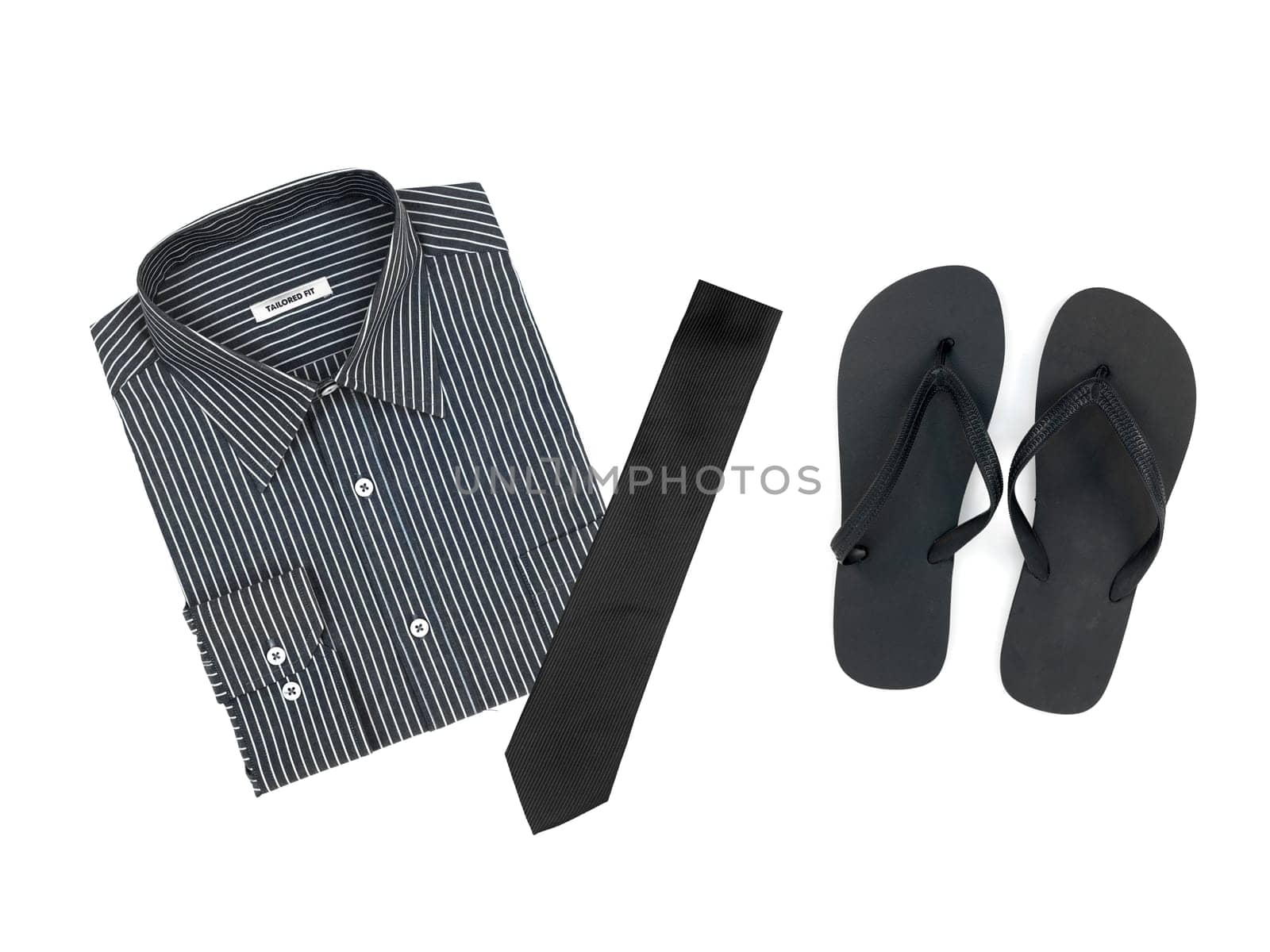 Business attire isolated against a whiute background