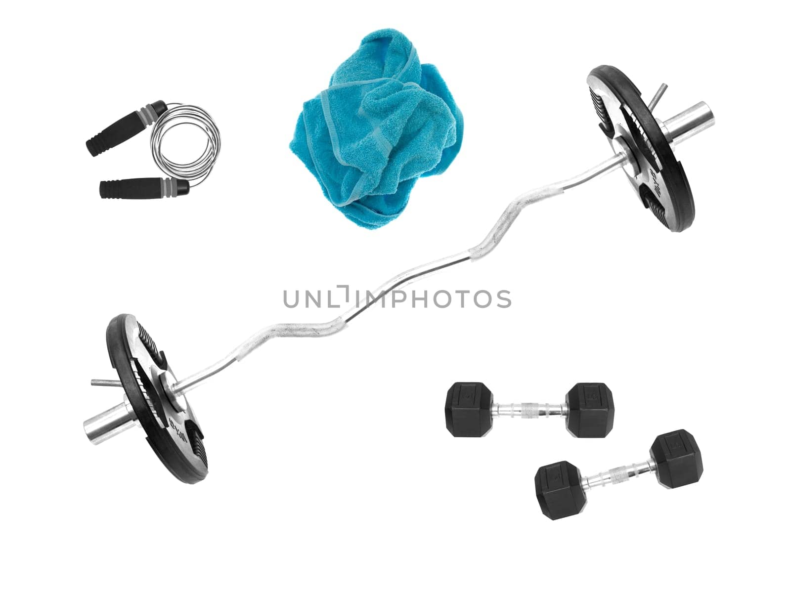 Exercise equipmwnt isolated against a white background