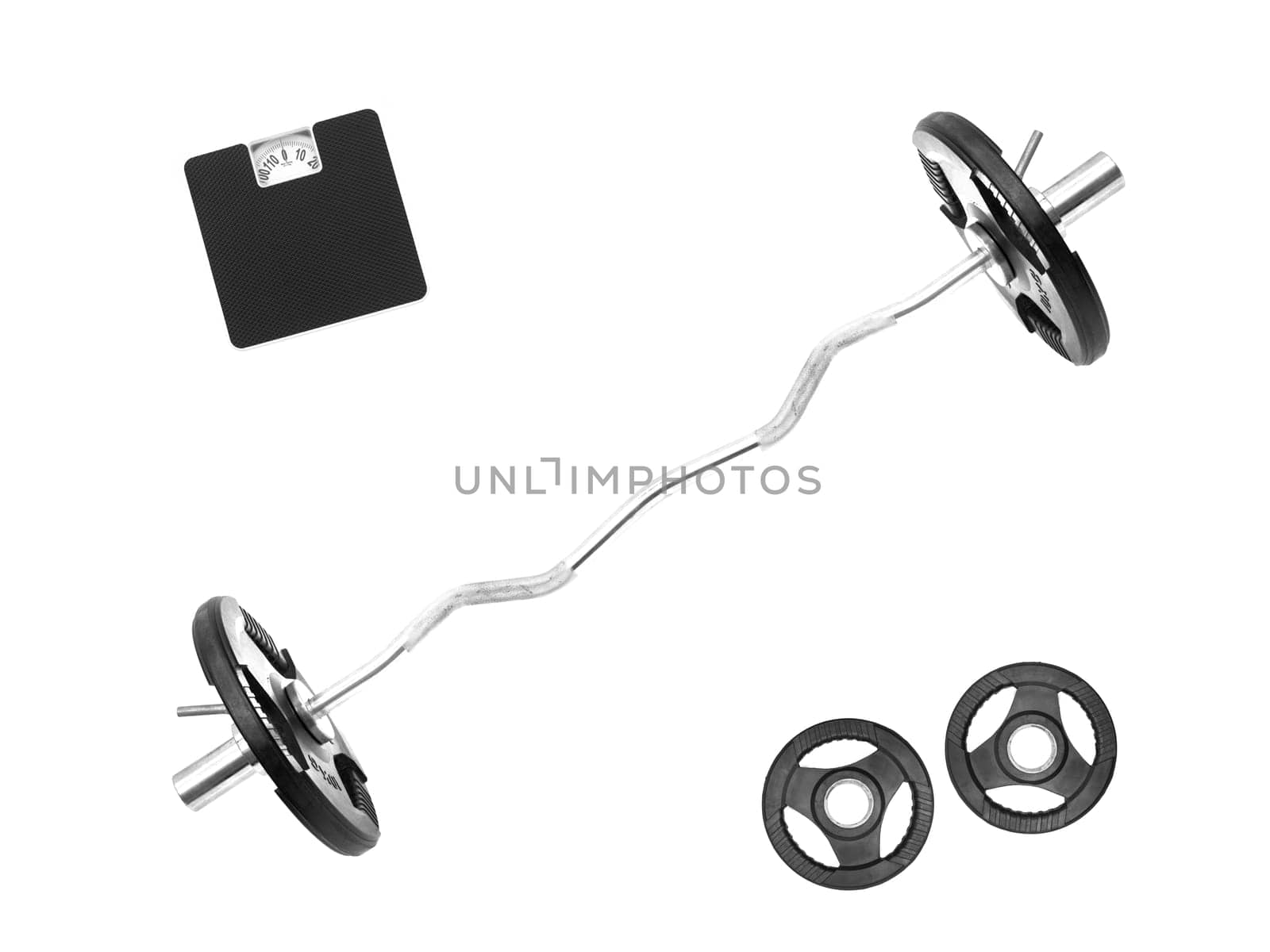 Exercise equipmwnt isolated against a white background