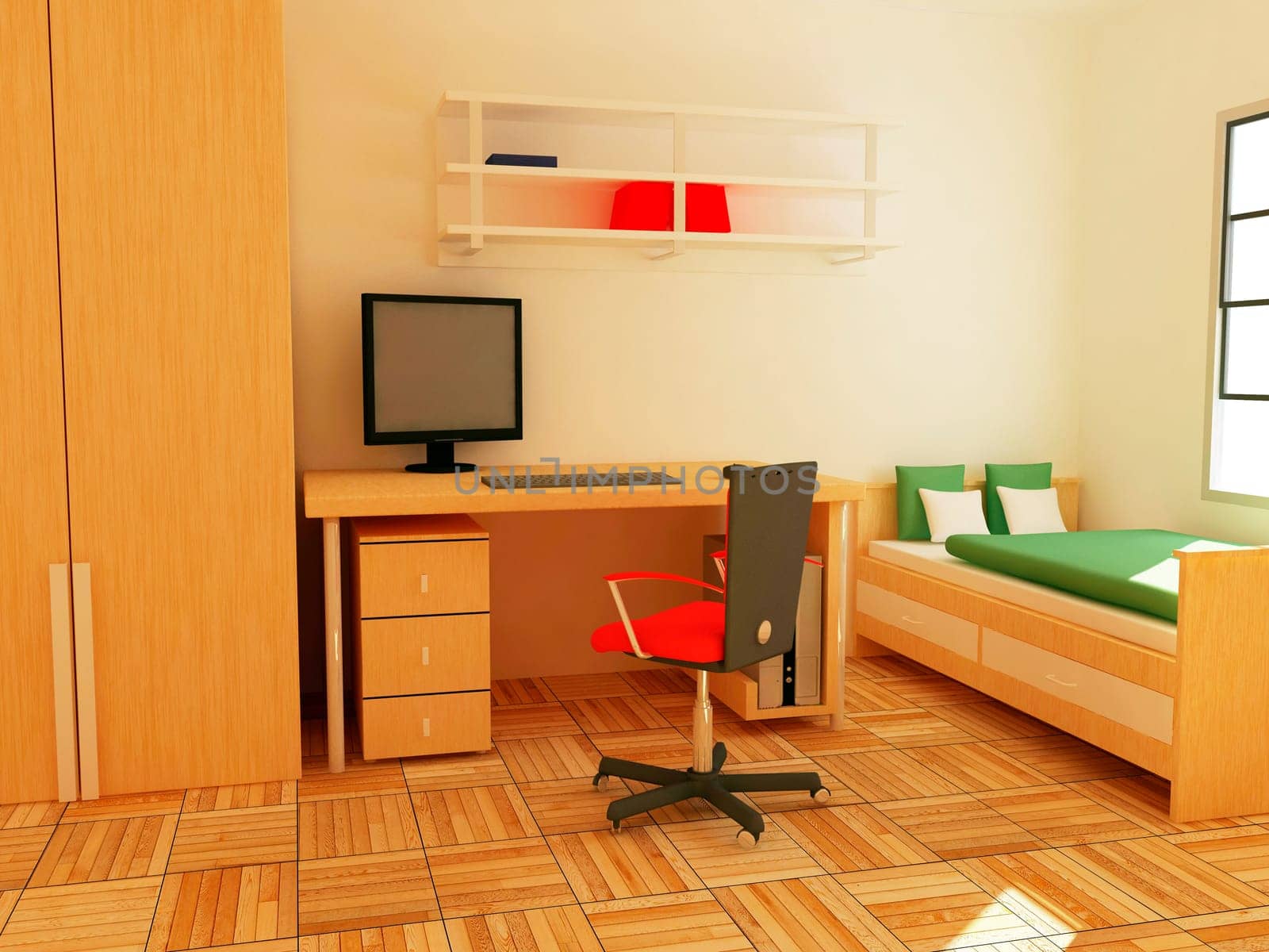Interior of a sleeping room