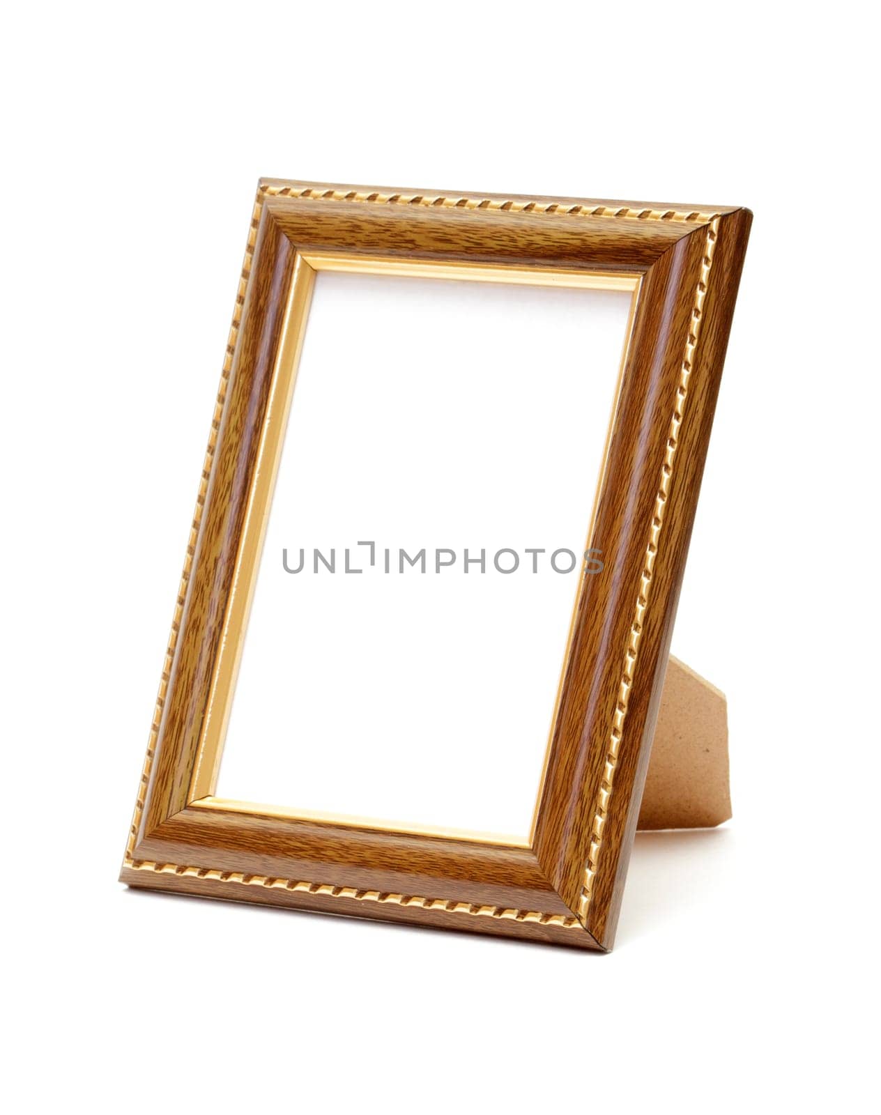 Empty photo frame isolated on white