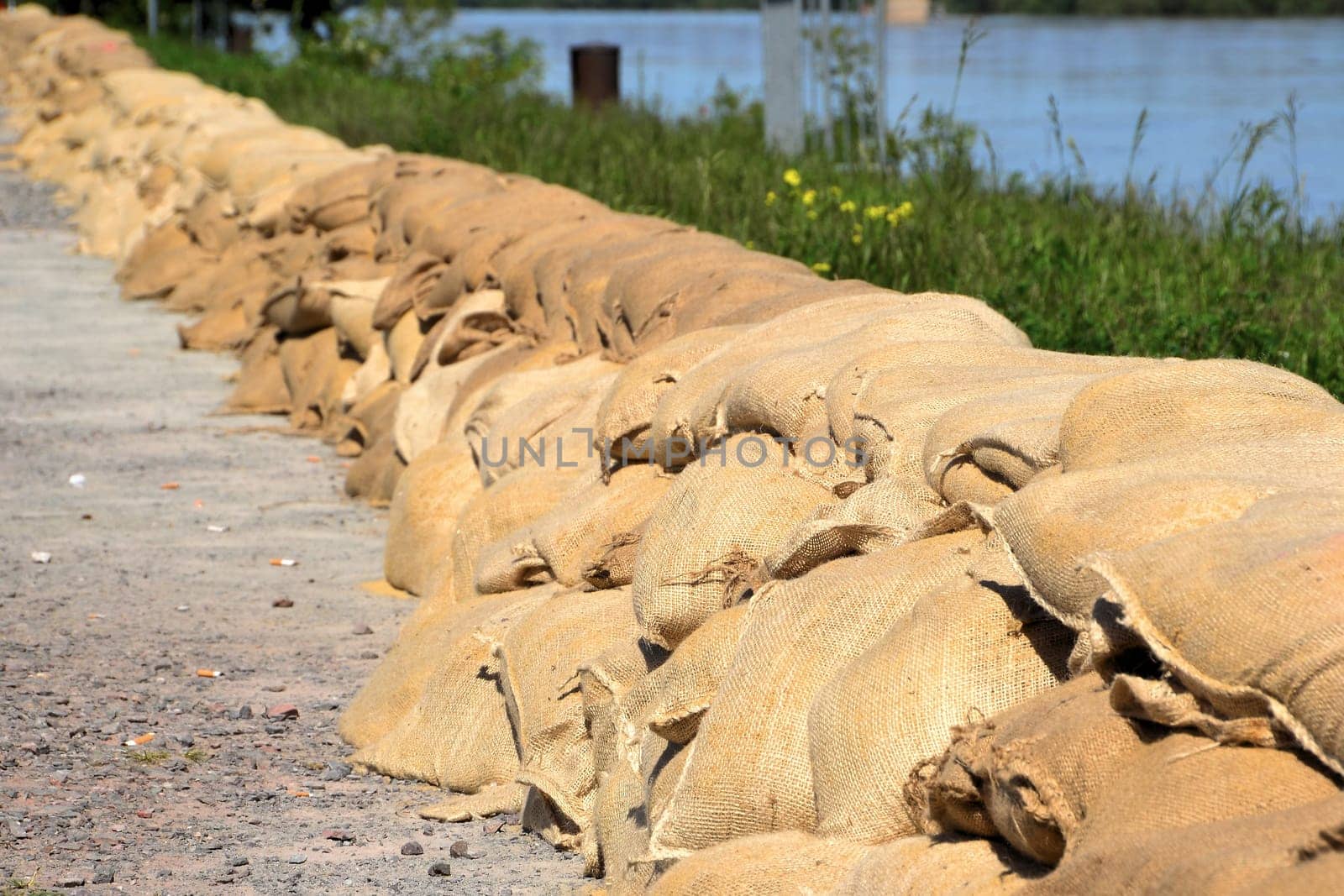 Sandbags as flood protection