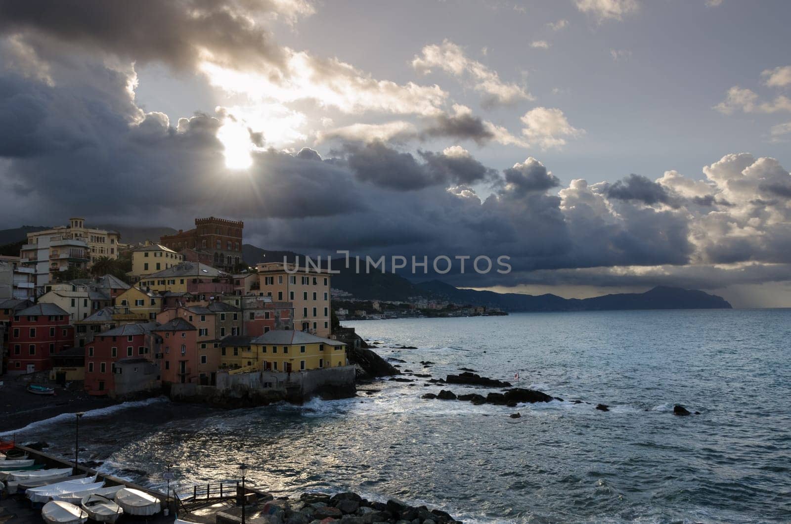 sunrise in Genoa in Boccadasse