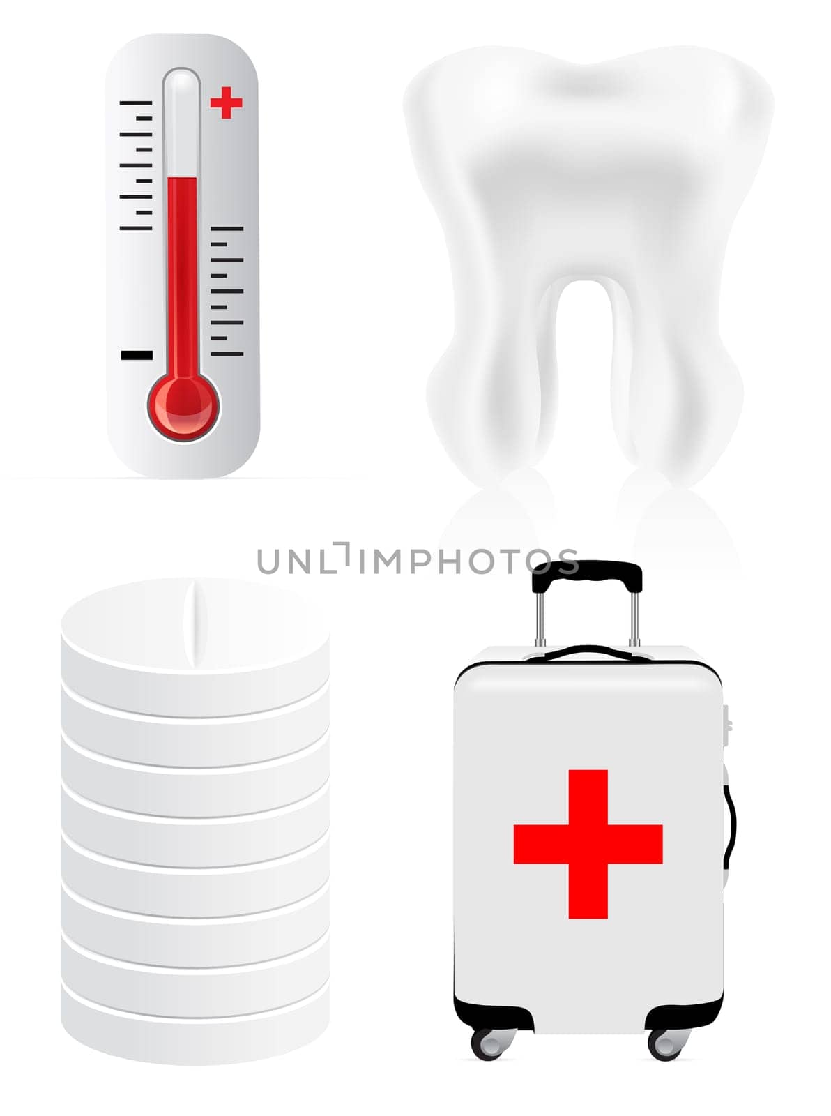 Medical icon set on white background
