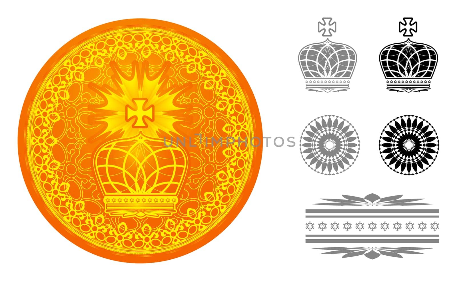 beautiful crown with royal design element