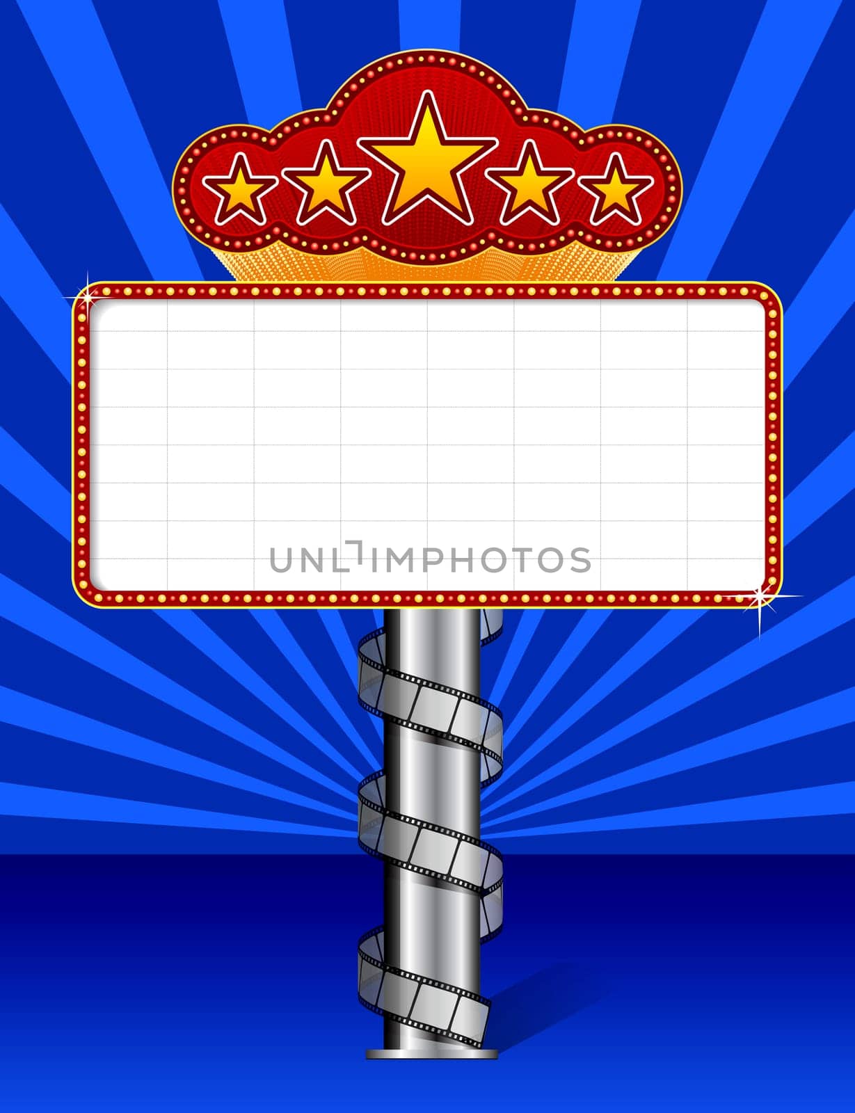 Marquee with wraps film strip.