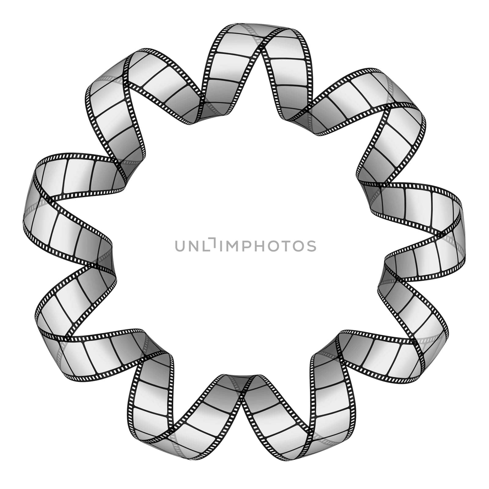 Film strip twirled in a circle