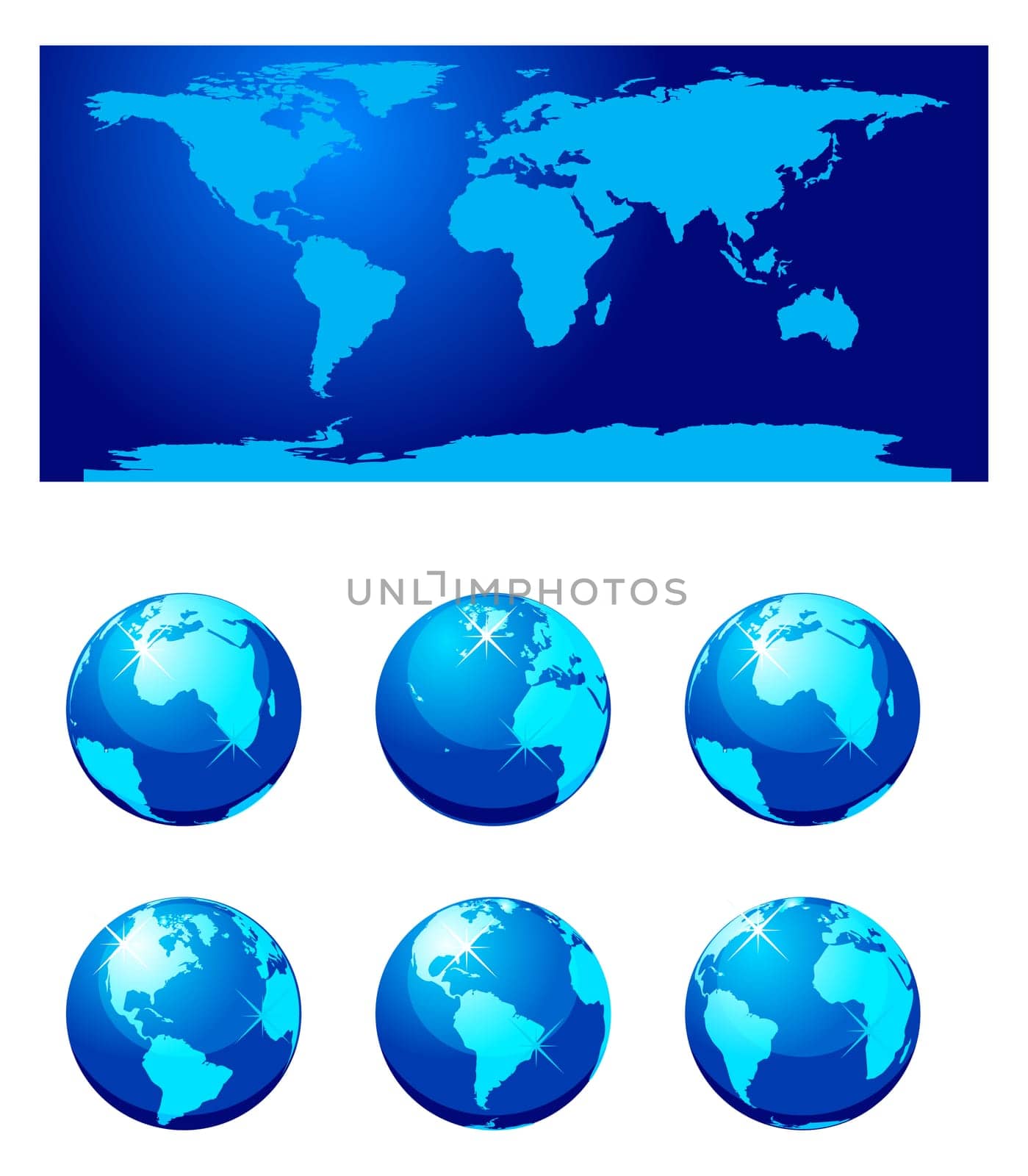 glass globe. No transparency.