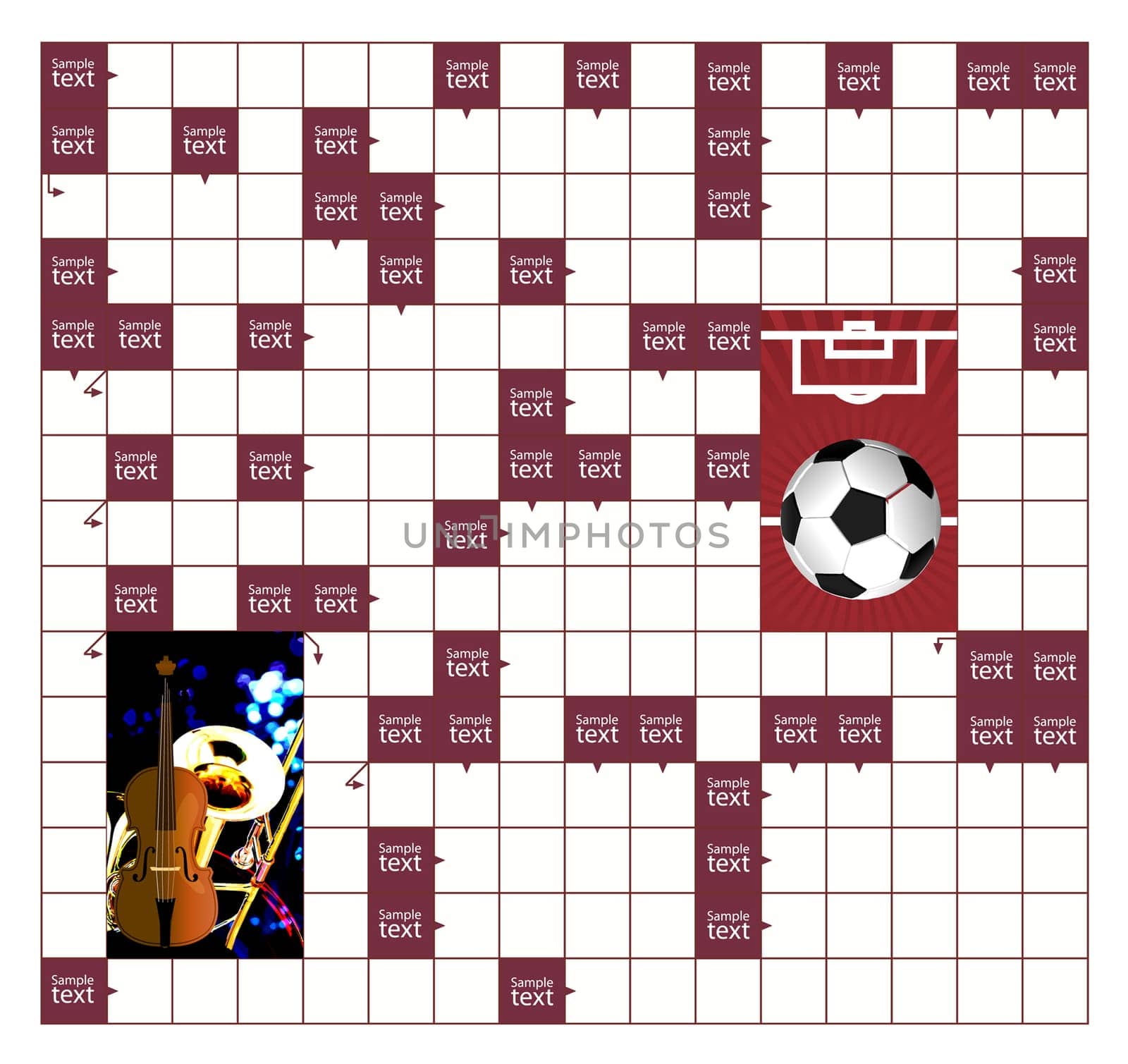 An empty scanword puzzle