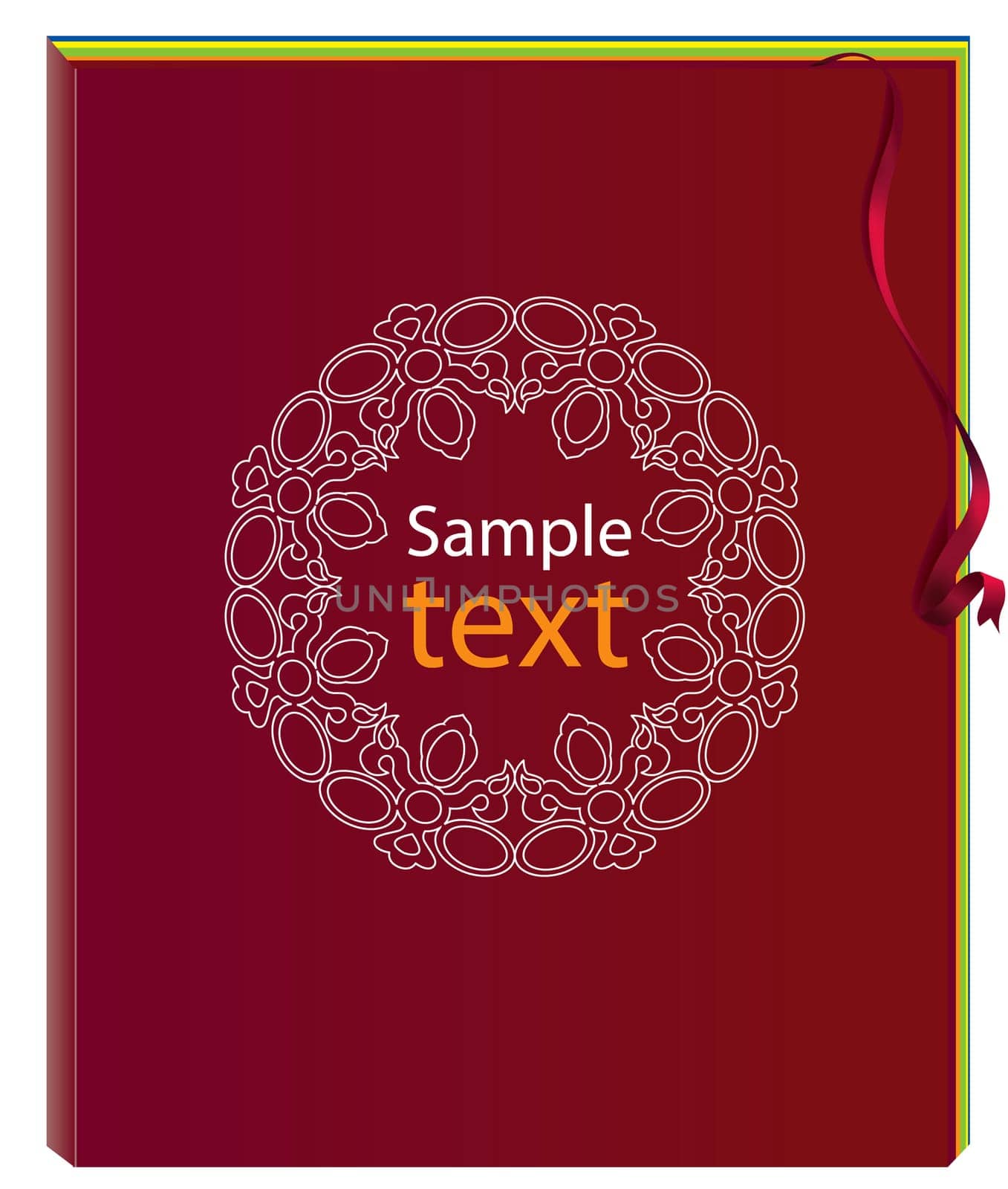 Note or book with ribbon