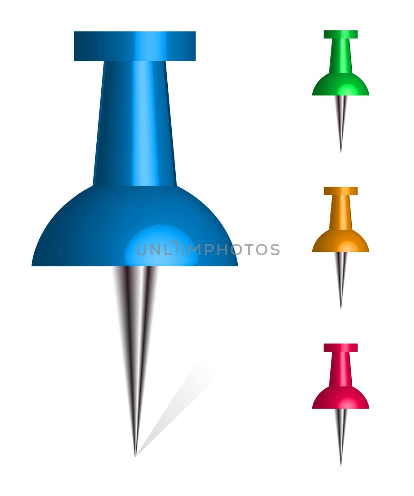push pin multicolored collection