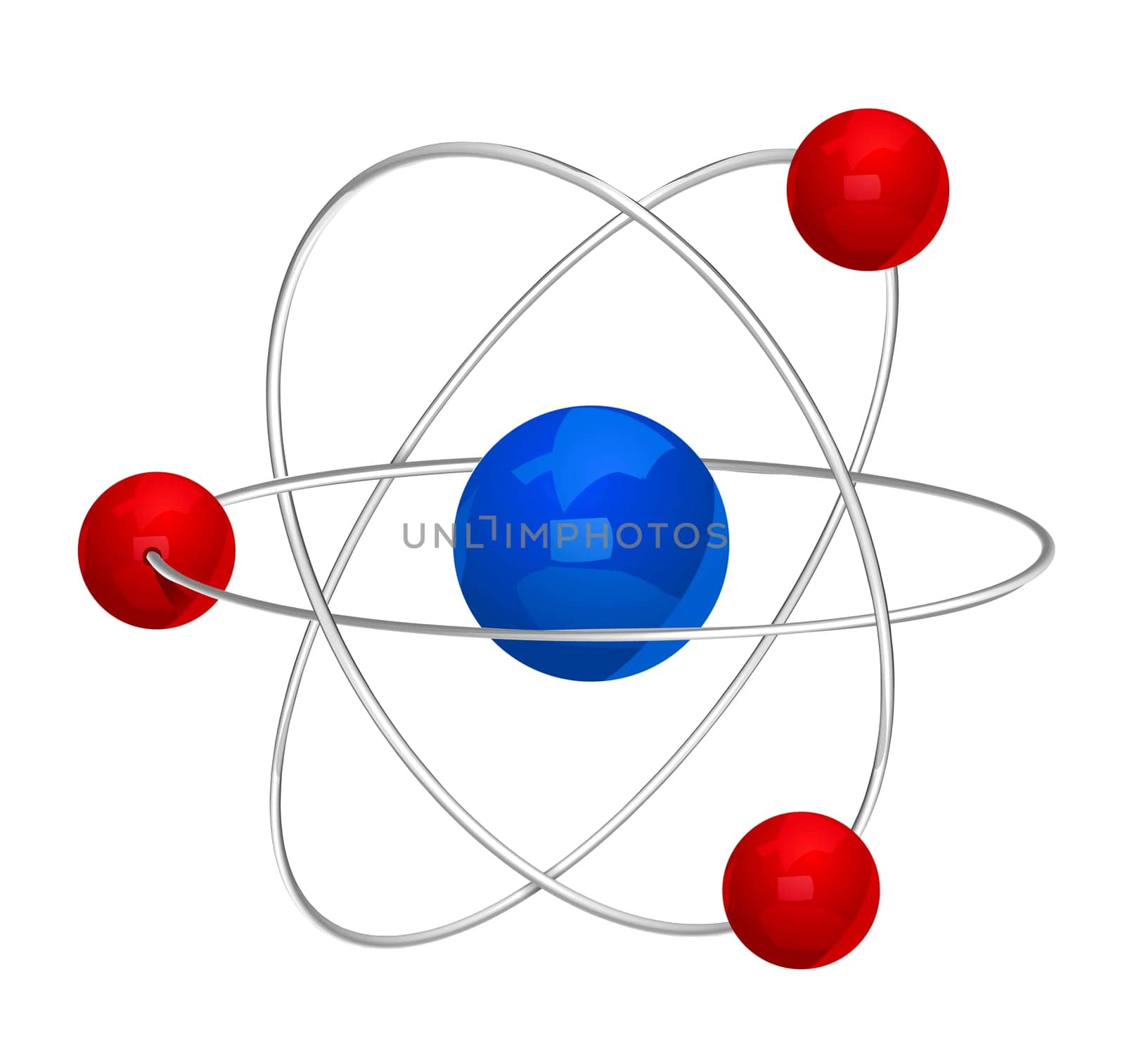 illustration of atom icon isolated on white background