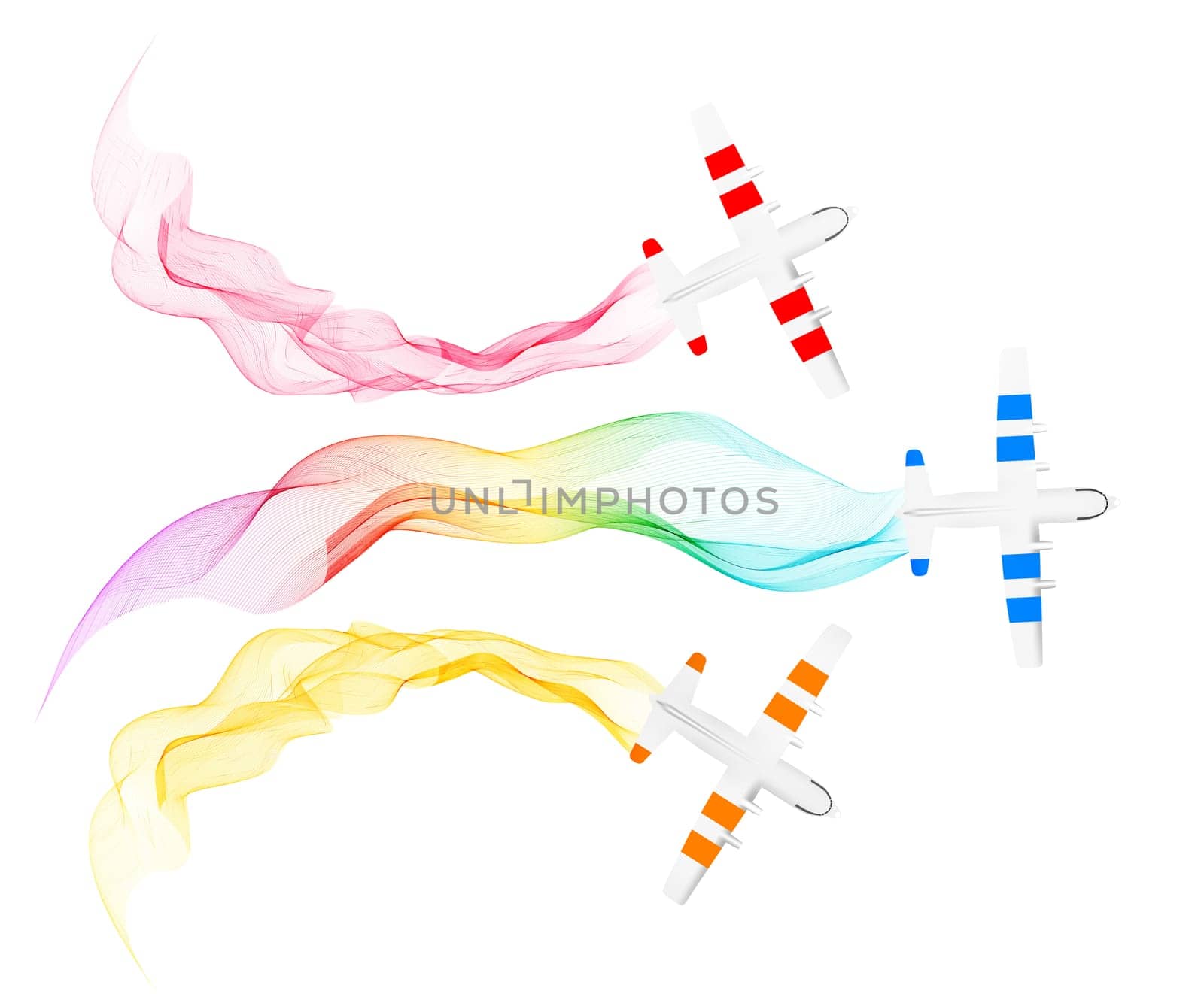 airplane show color illustration on white background