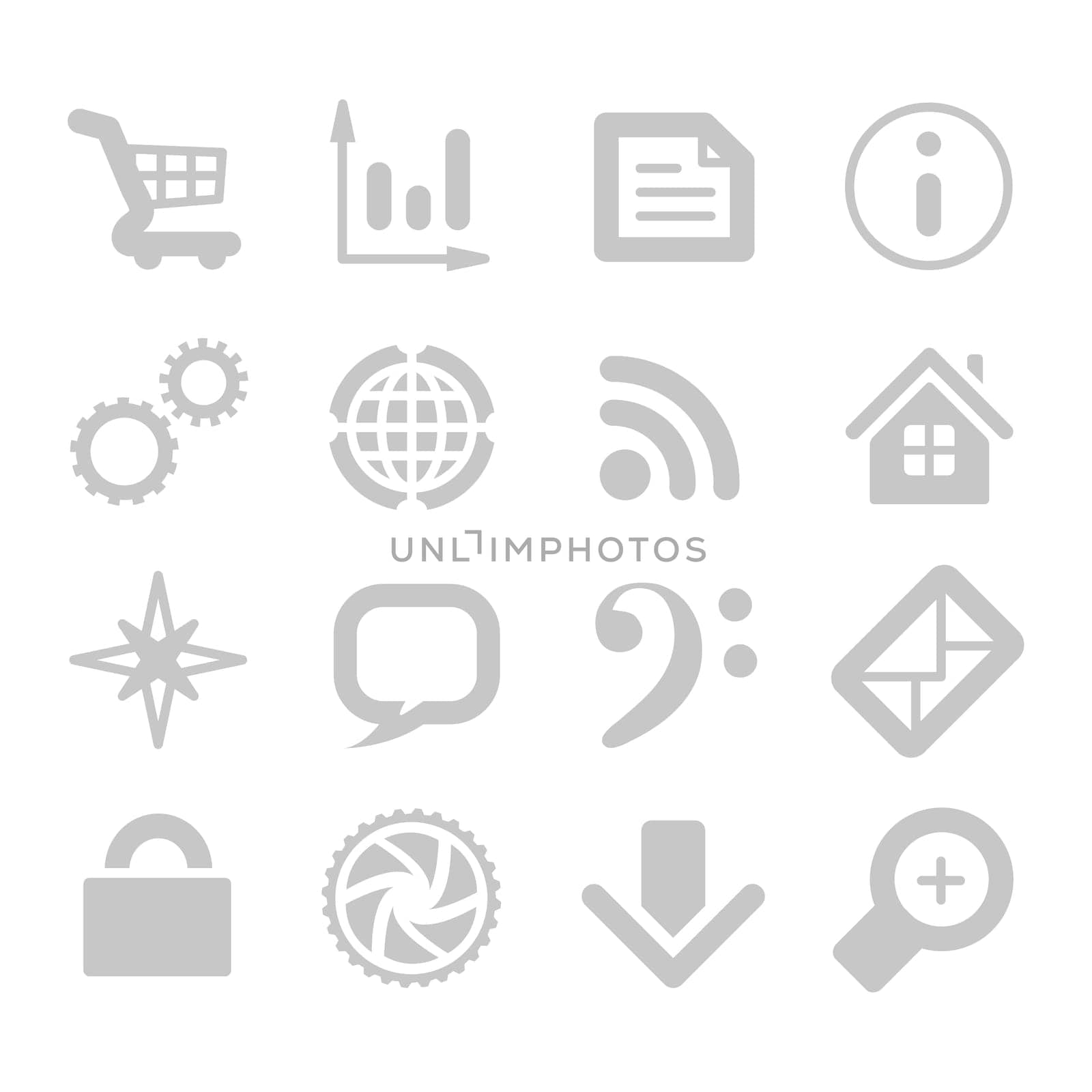 Vector color application icons isolated on white background
