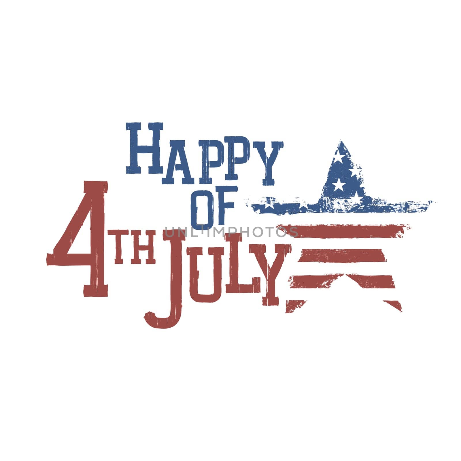 Typography for Fourth July Celebration. Vector, EPS10