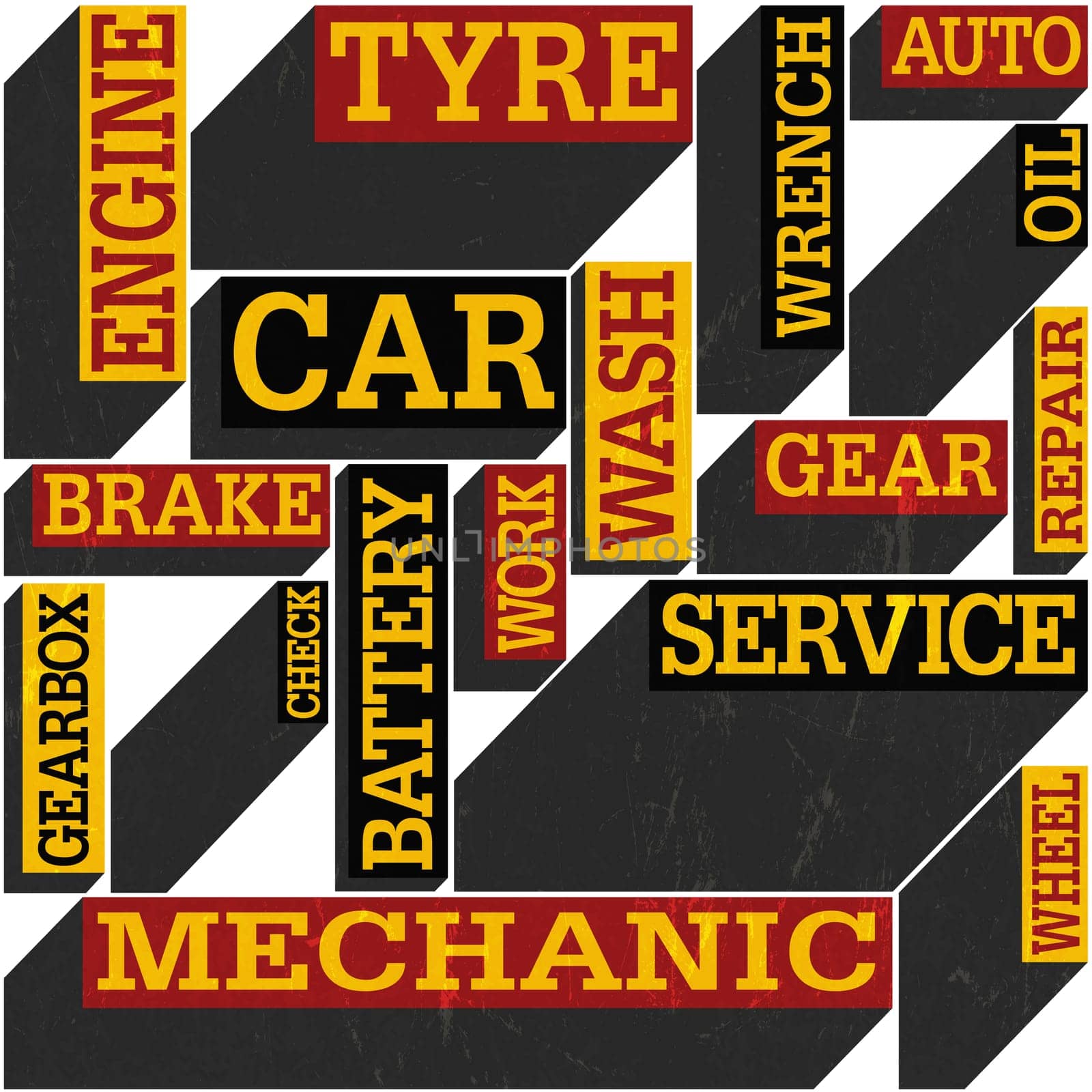 Car themed seamless retro background, vector