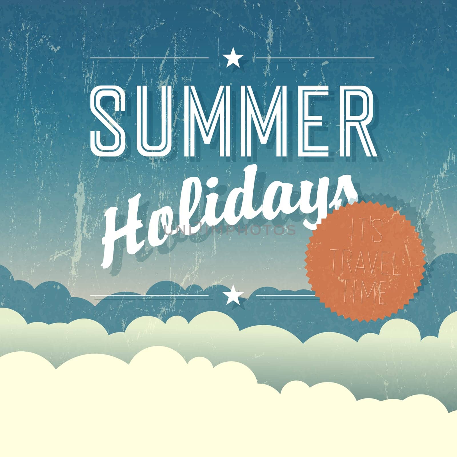 Summer Holidays Poster. Vector