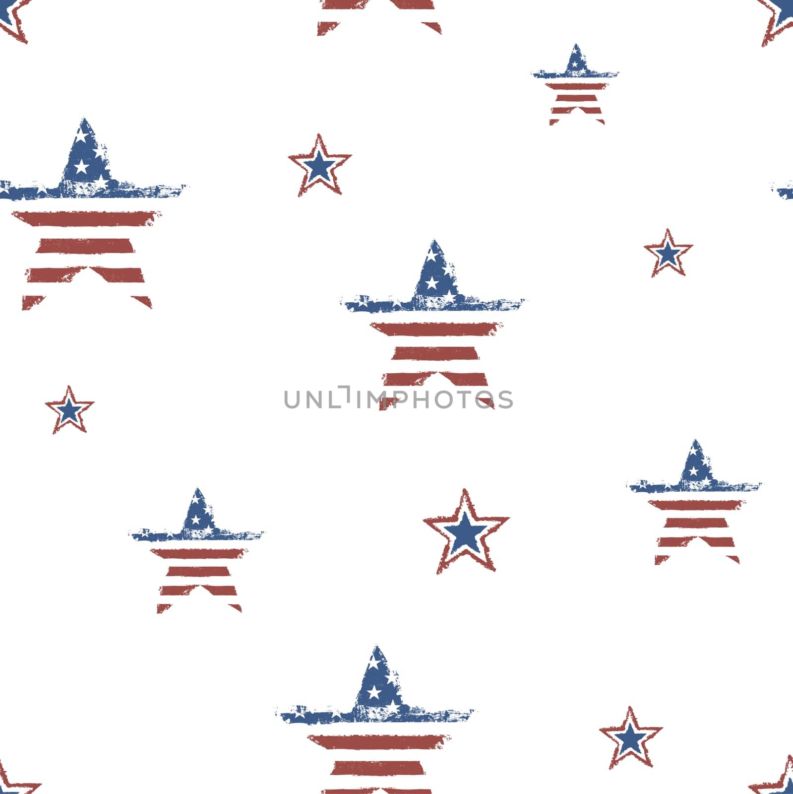 Seamless patriotic ornament for Fourth July Celebration. Vector, EPS10