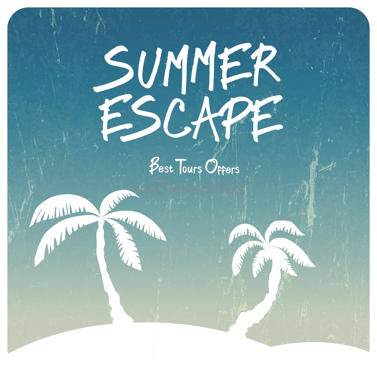 Summer travel illustration. Vector