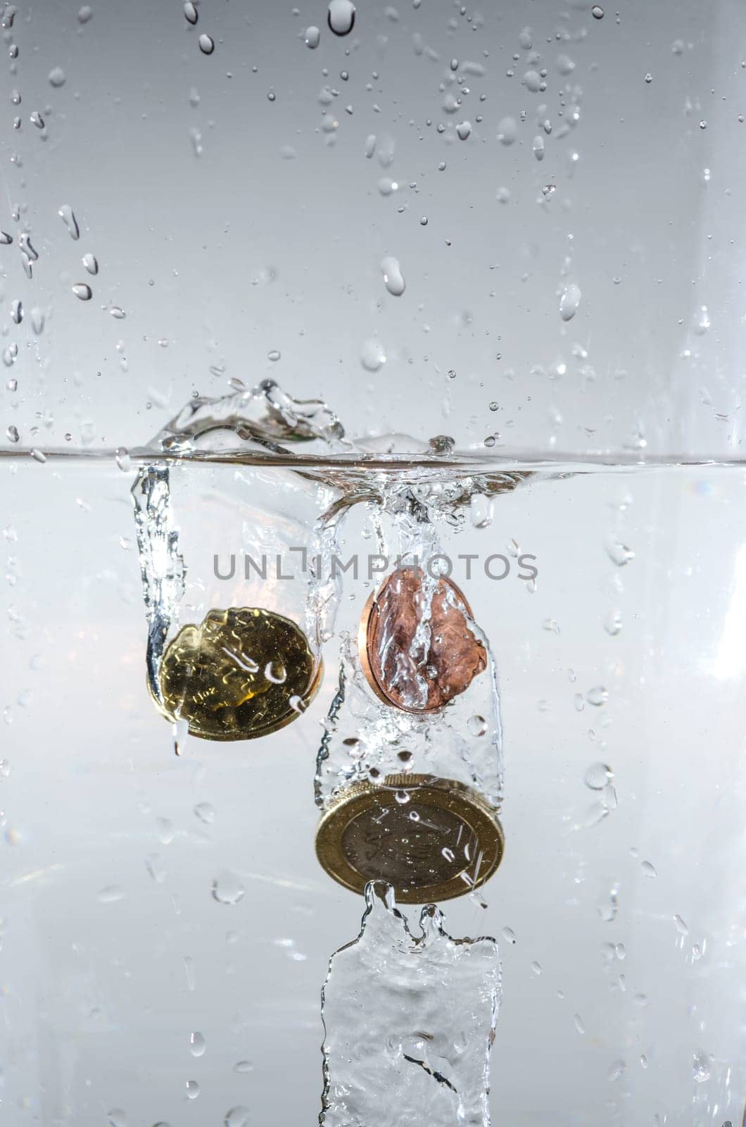 just dropping coins into the water