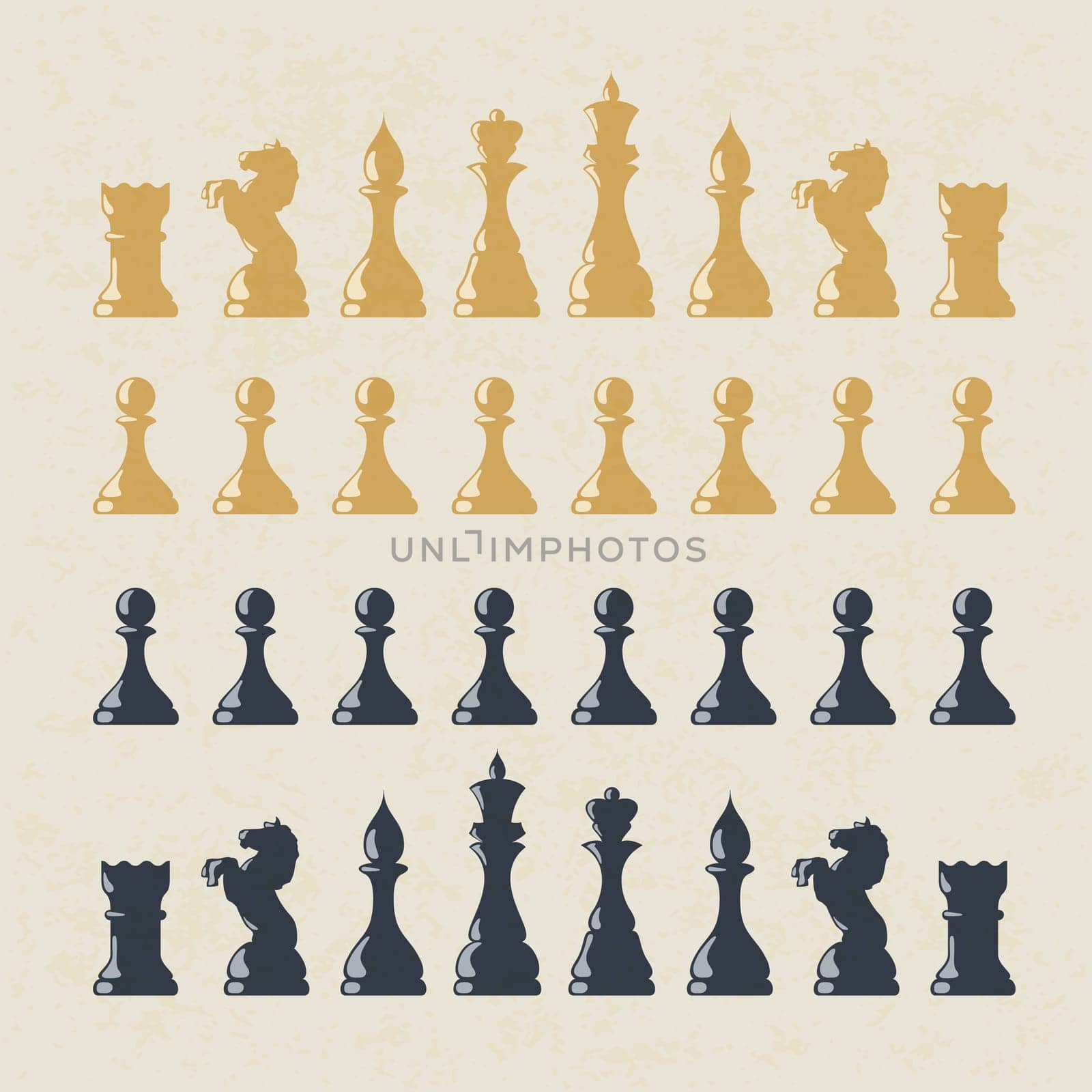 Chess figures set. Vector, EPS10