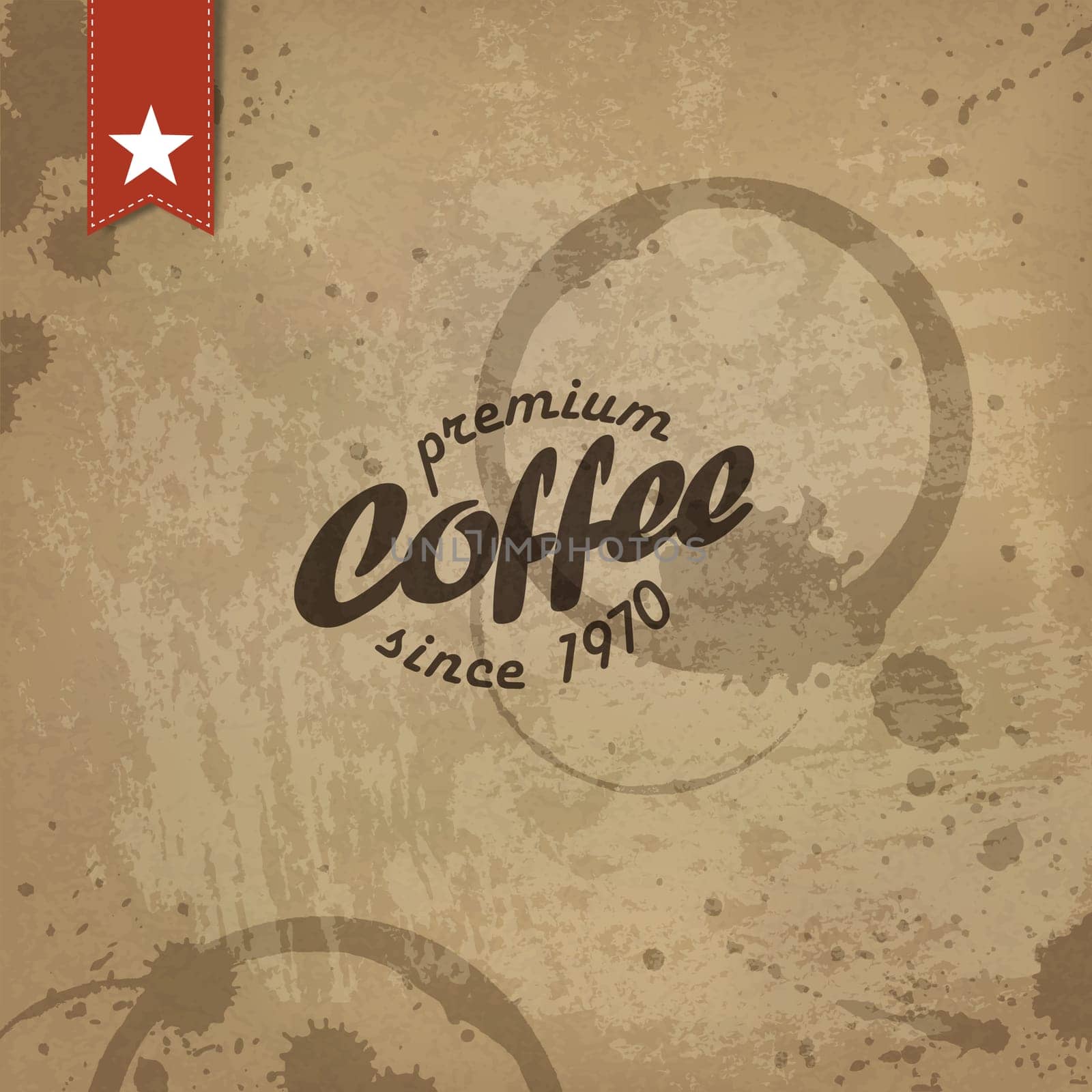 Coffee grunge retro background. Vector, EPS10