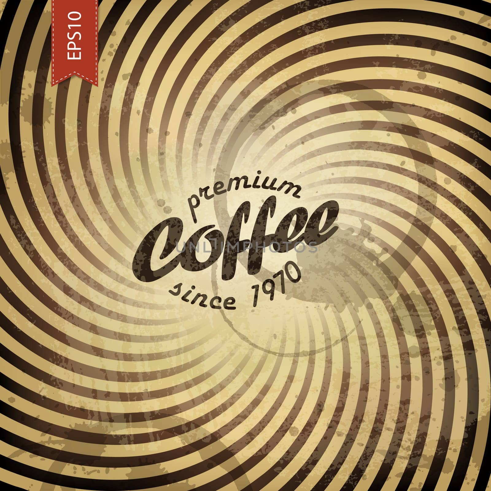 Coffee grunge retro background. Vector, EPS10