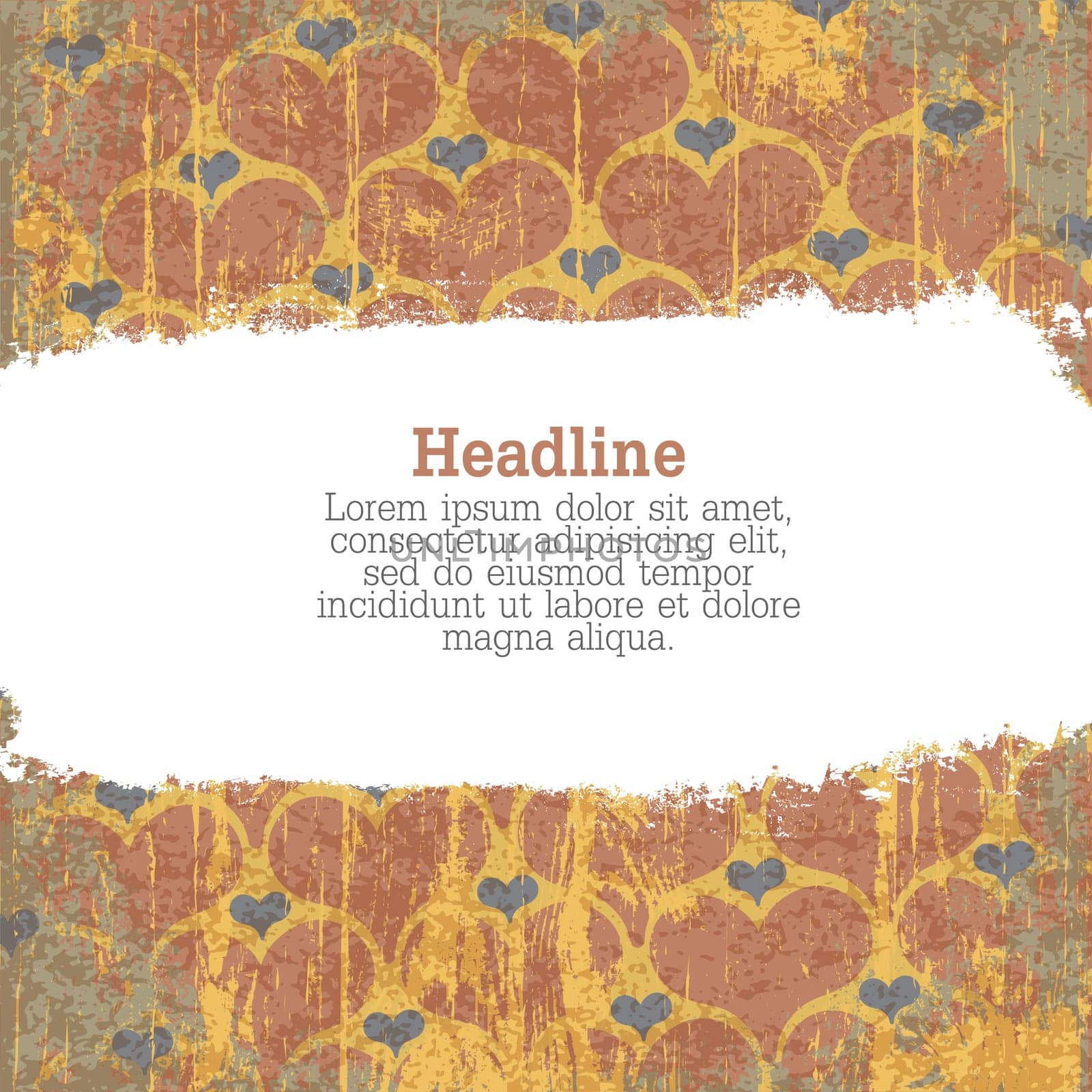 Circus heart grunge background with space for text. Vector, EPS10