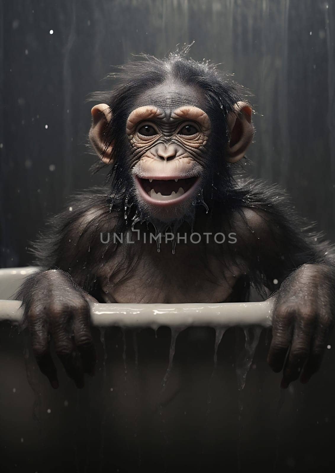 Nature africa wild chimpanzee wildlife mammals monkey animals primate face ape portrait endangered by Vichizh