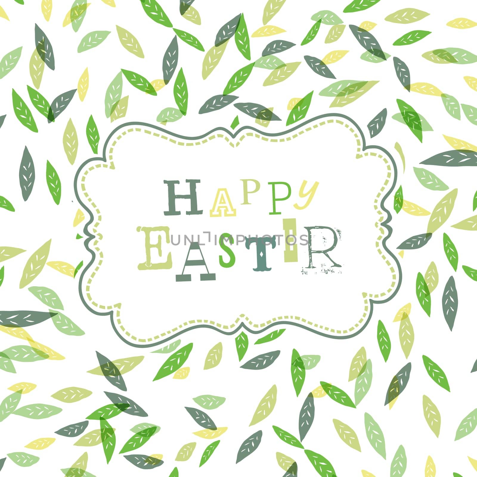 Happy easter. Cute greeting card template, Vector, EPS10