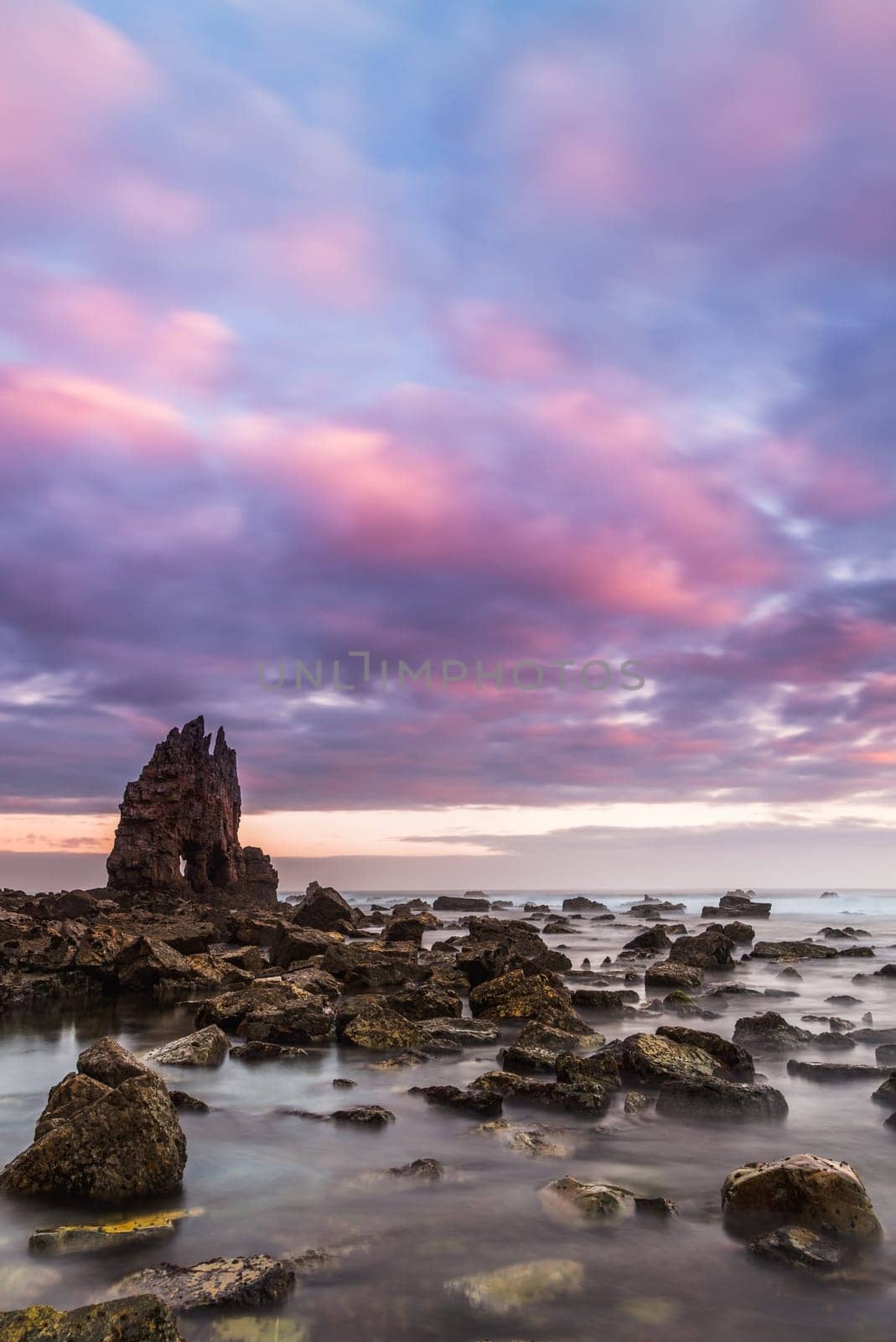 Sunrise at Playa de Portizuelo, Asturias, Spain
