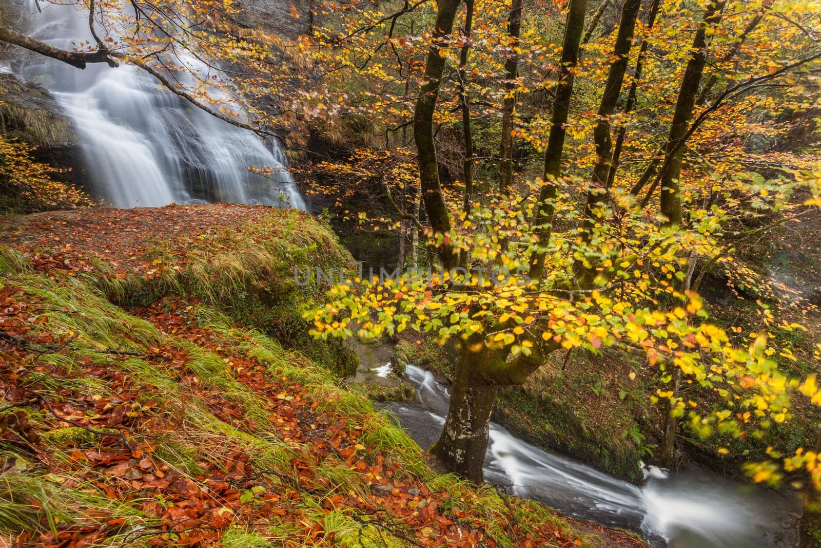 Uguna waterfall, Gorbea Natural Park, Bizkaia, Spain