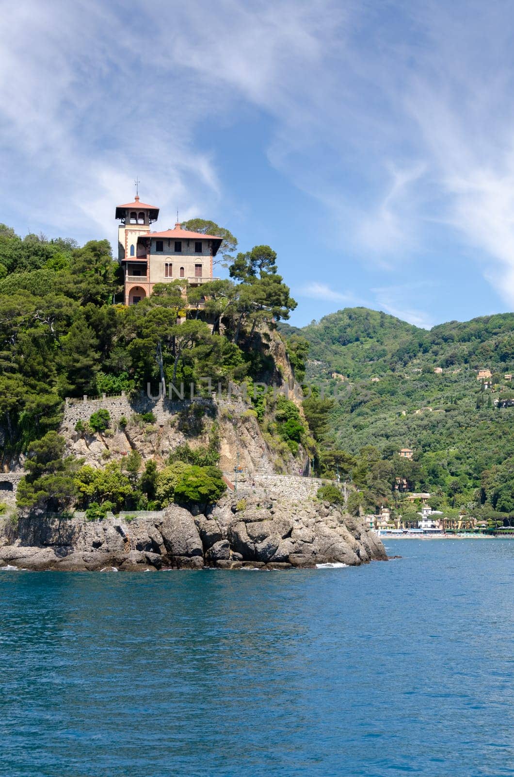 view of the village of Portofino in Liguria