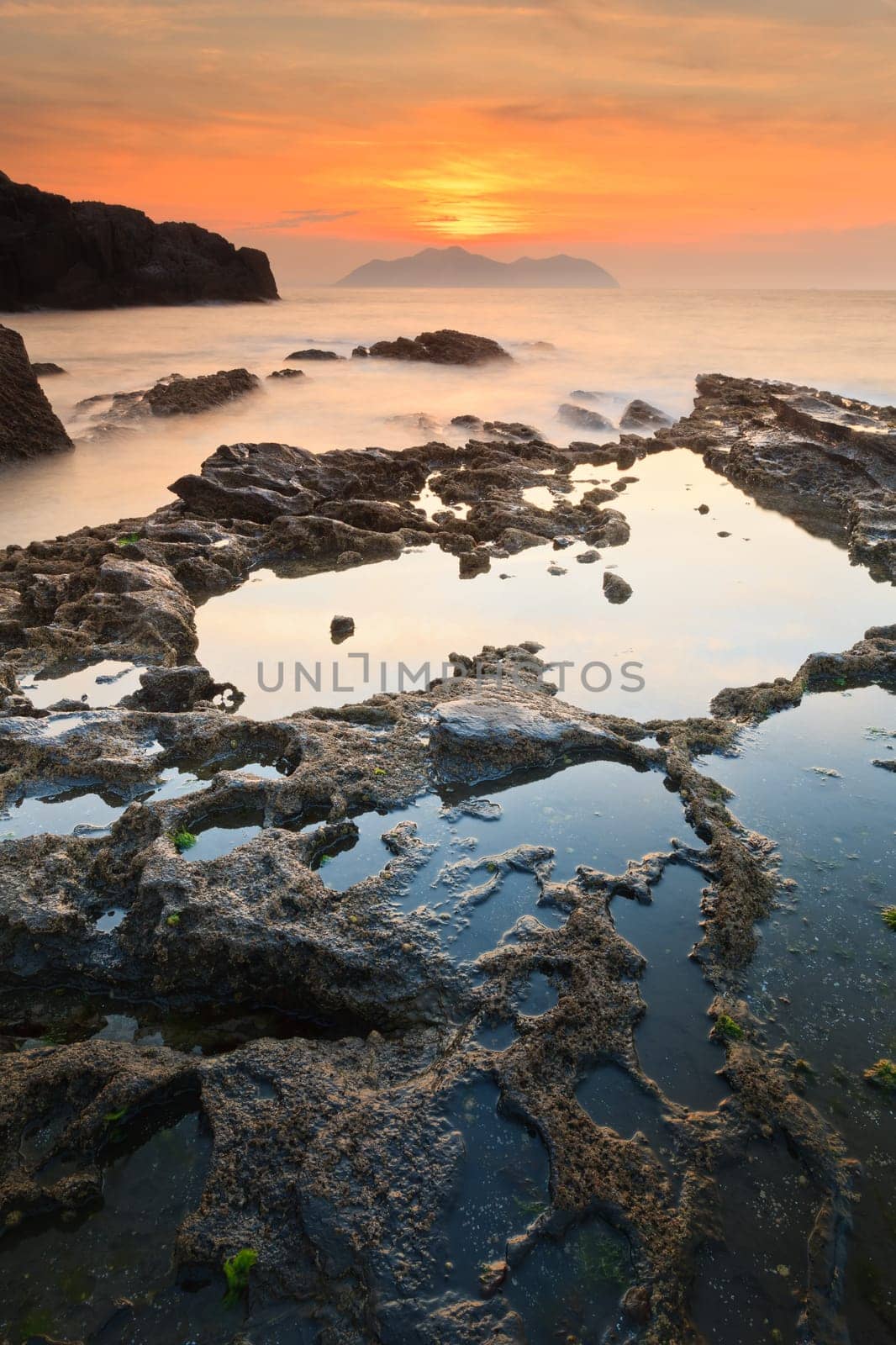 Amazing seascape sunset, Sonabia, Cantabria, Spain