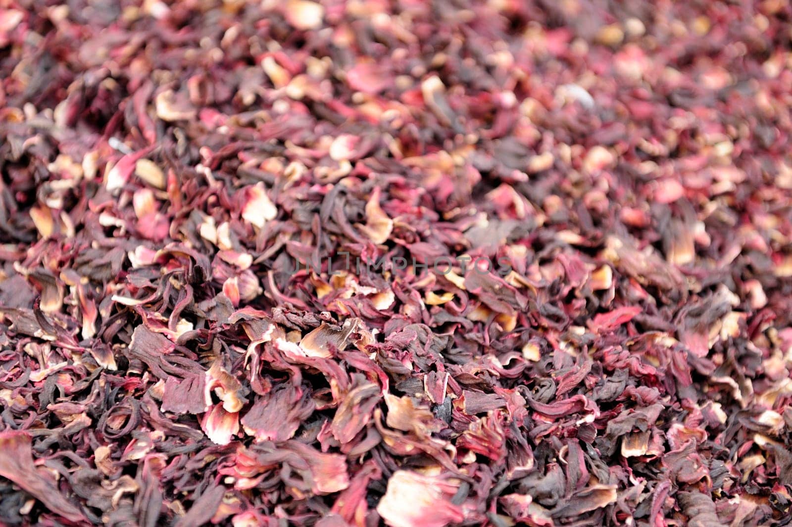 dried herbs flowers spices in Bazaar or souk Khan el-Khalili, and security guard,Cairo, Africa