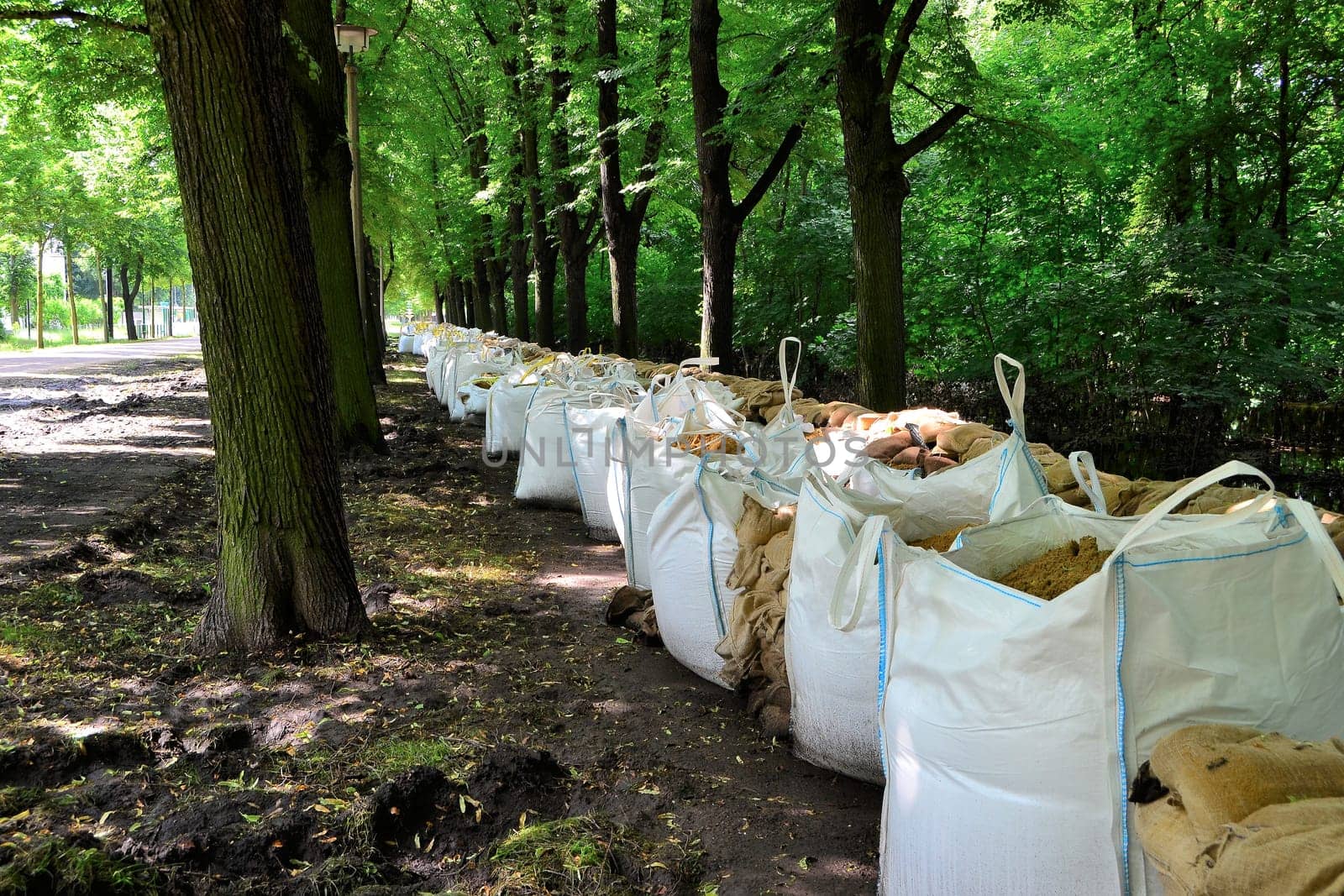 Sandbags as flood protection