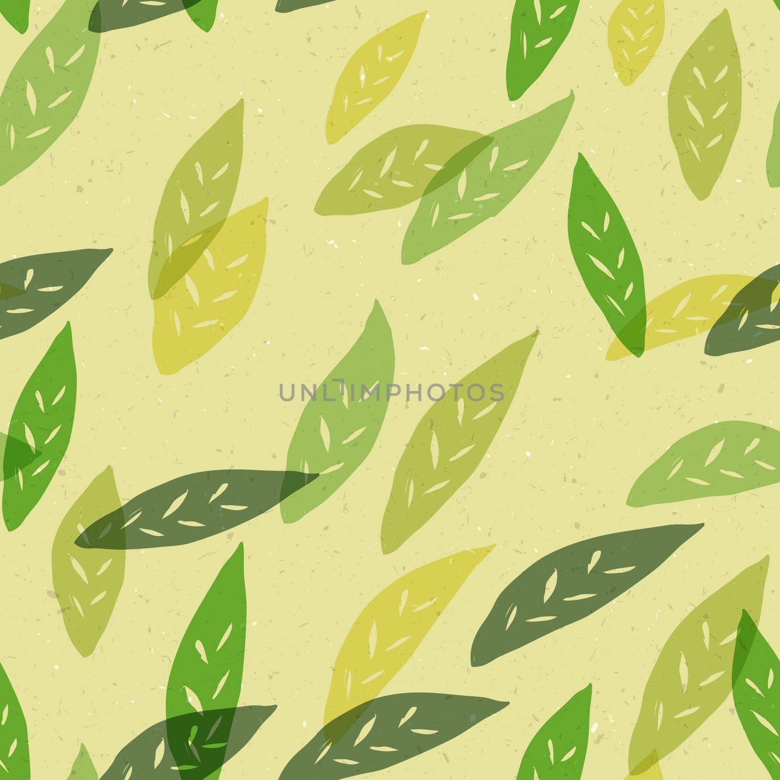 Seamless green leaves pattern. Vector, EPS10