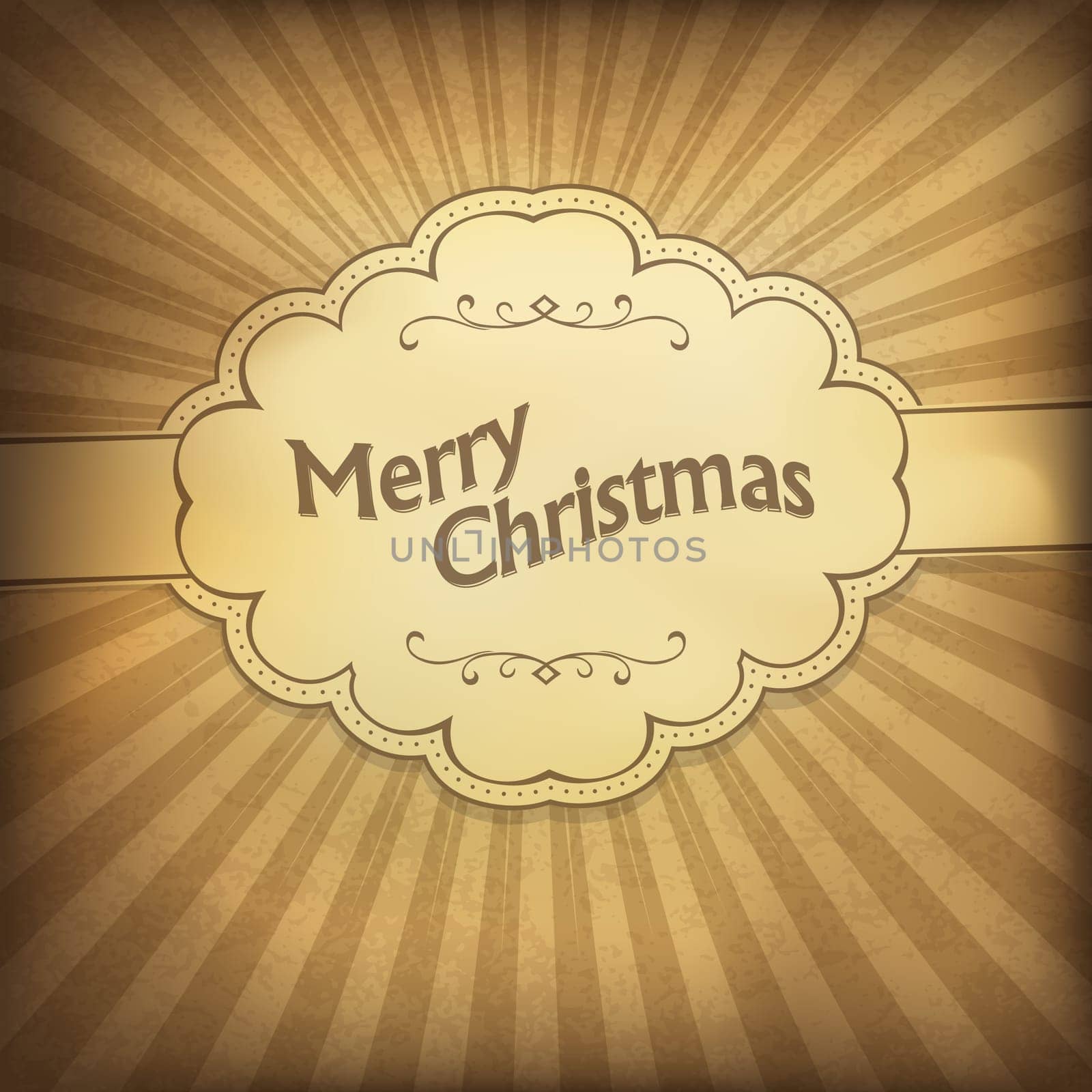 Seasons greeting retro card. Vector illustration, EPS10.