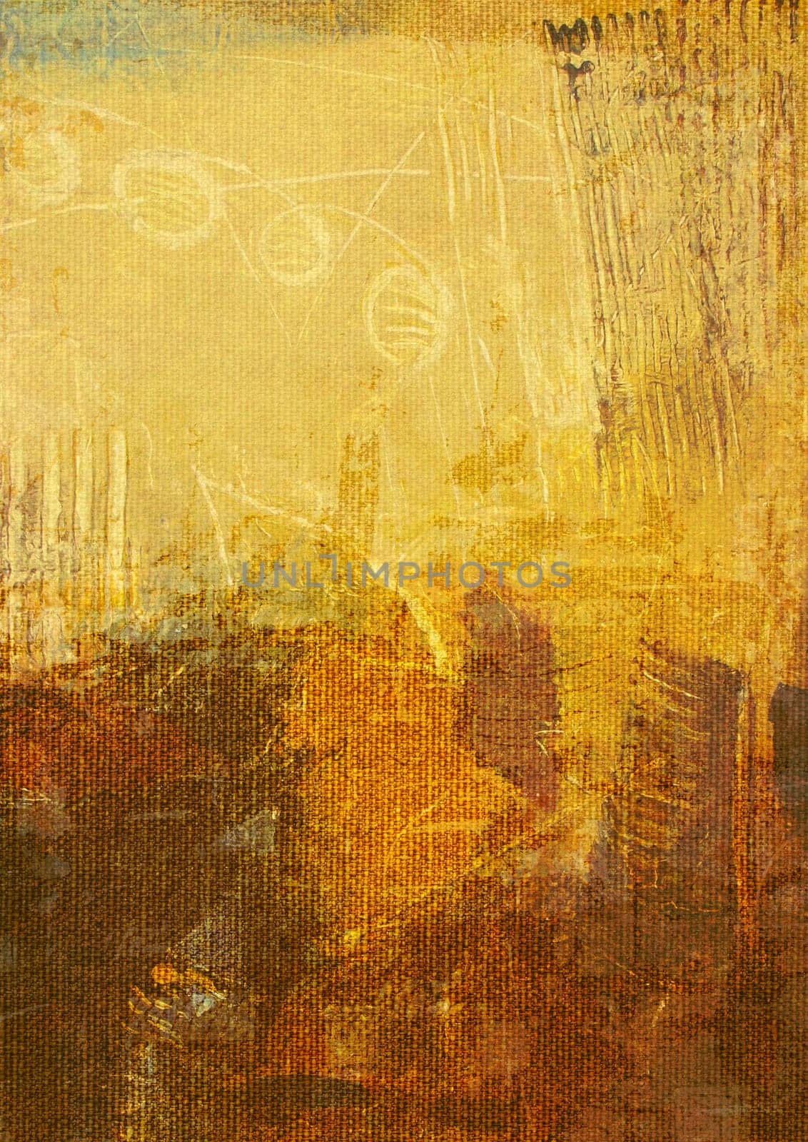Translucent painted background on canvas