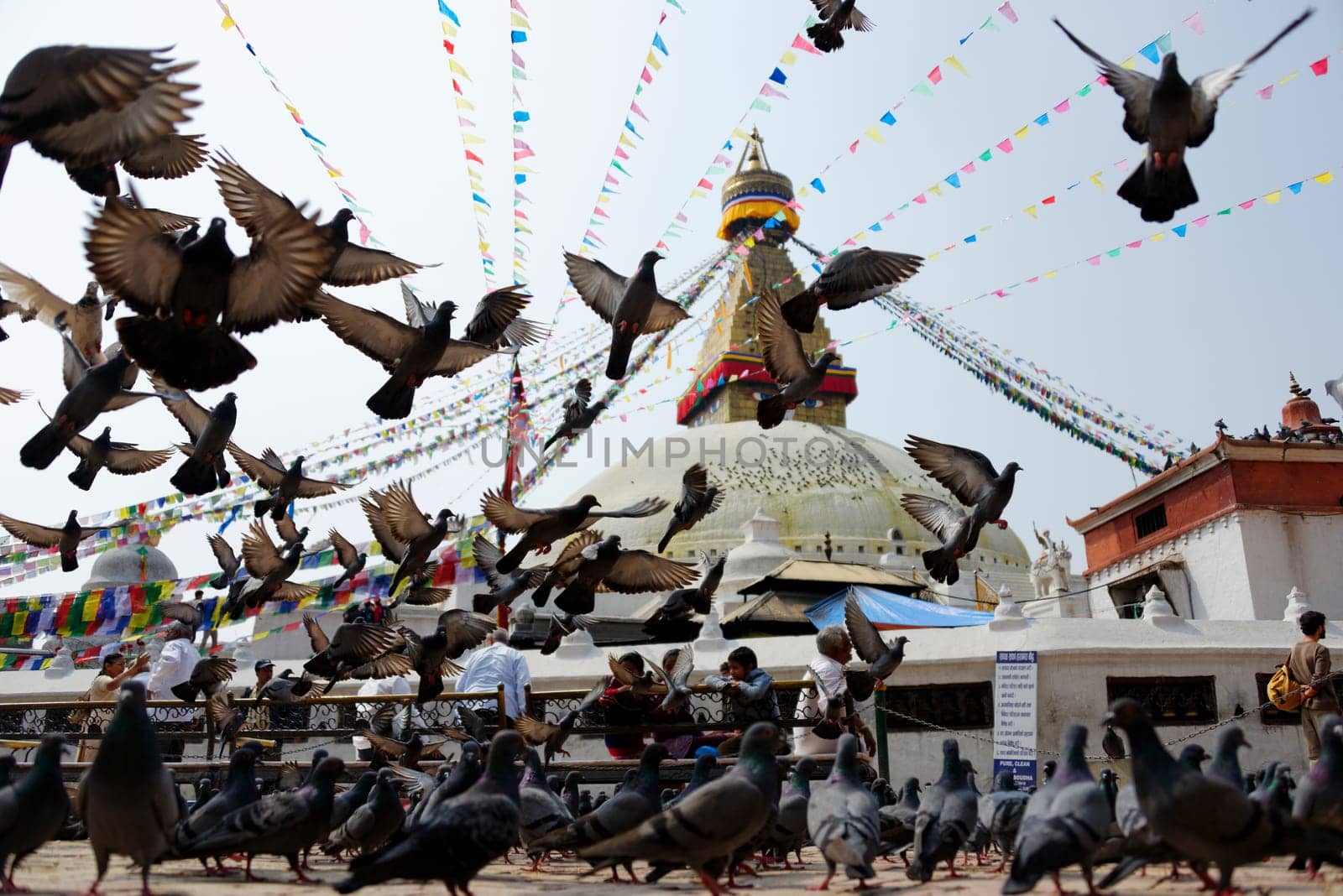 Bodhnath stupa also called Boudhanath is the largest stupa in the world, Kathmandu, Nepal