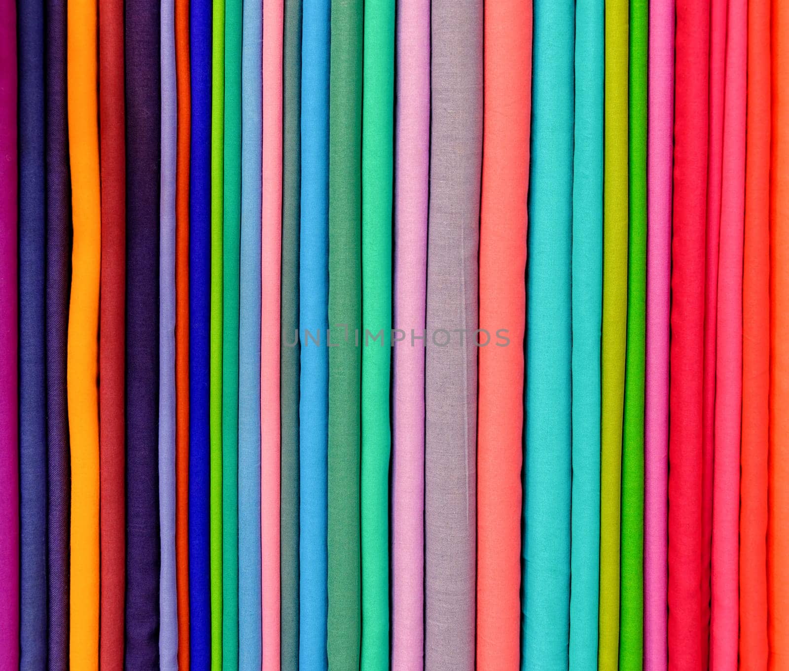 Colorful pashminas in a shop