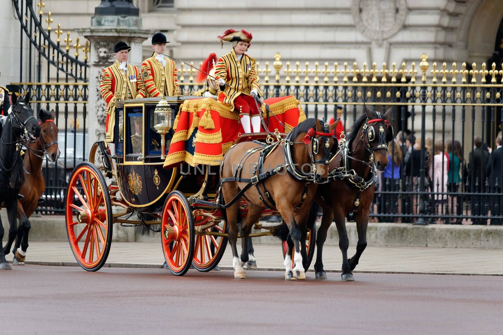 London, UK. May 8th, 2013. Prince Charles and Camilla, Duchess of Cornwall leaving Buckingham Palace and going to the State Opening of Parliament.