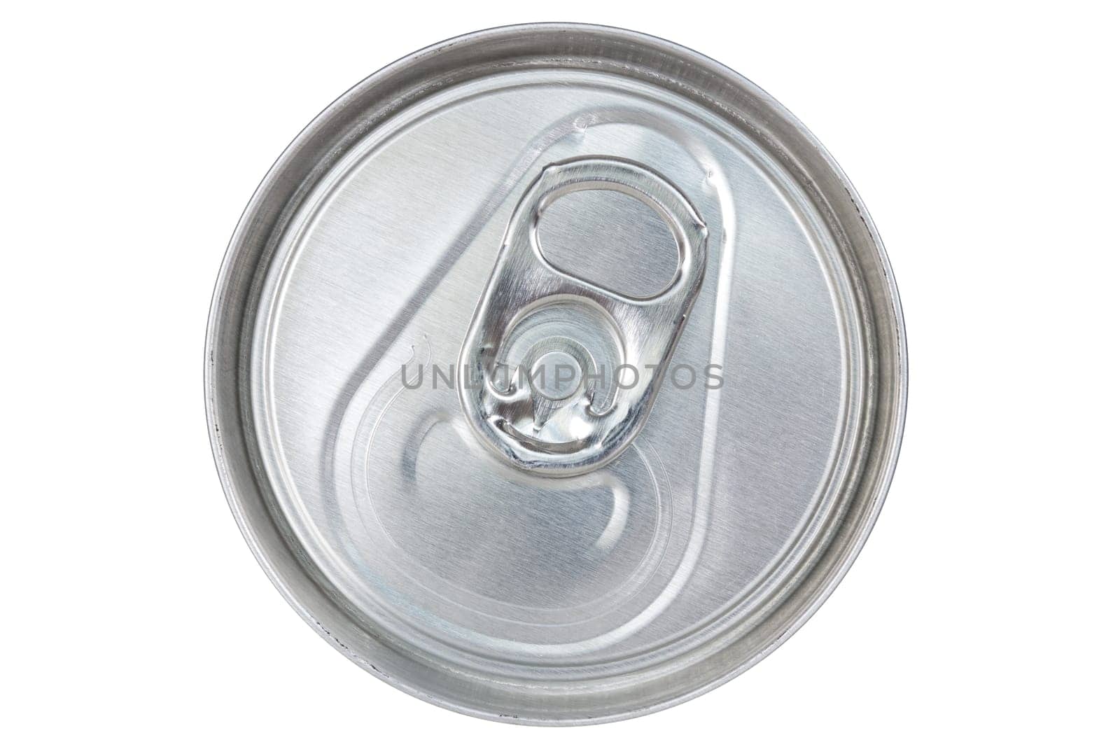 Silver can top isolated on white background